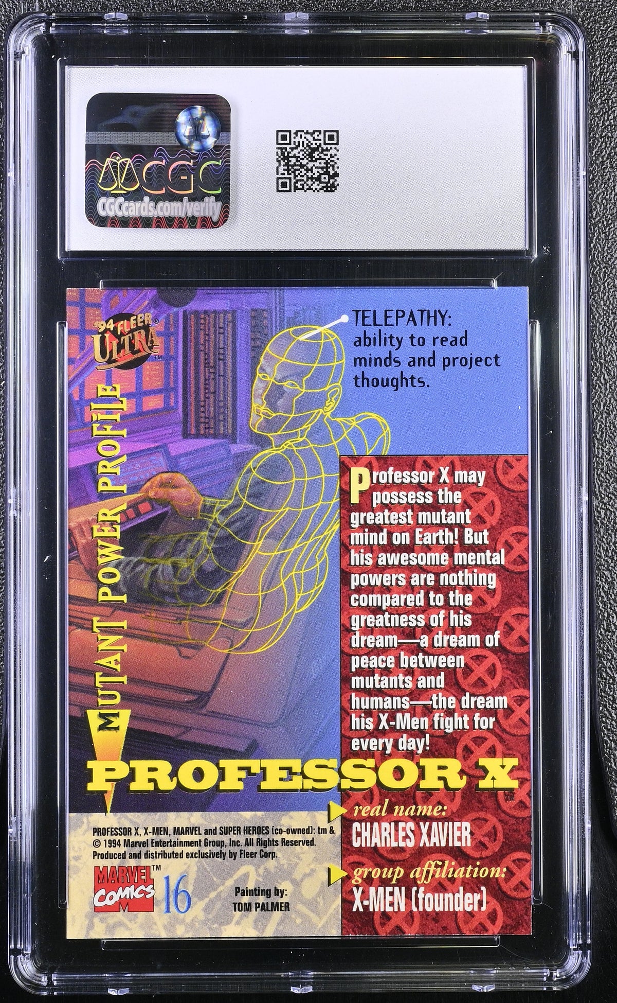 1994 Fleer Ultra X-Men Professor X #16 CGC 10