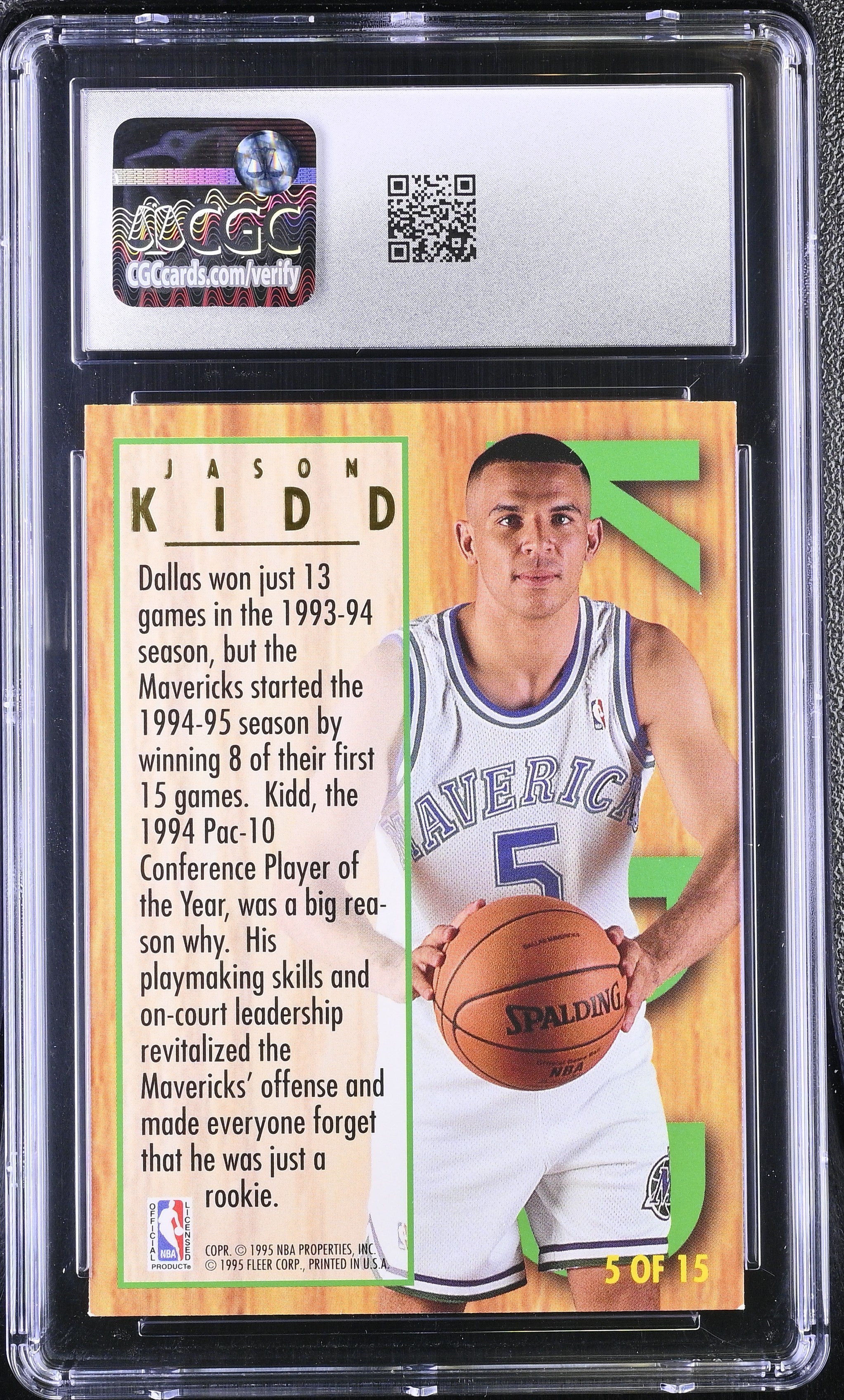 1994-95 Fleer Ultra Jason Kidd #5 All-Rookies CGC 9