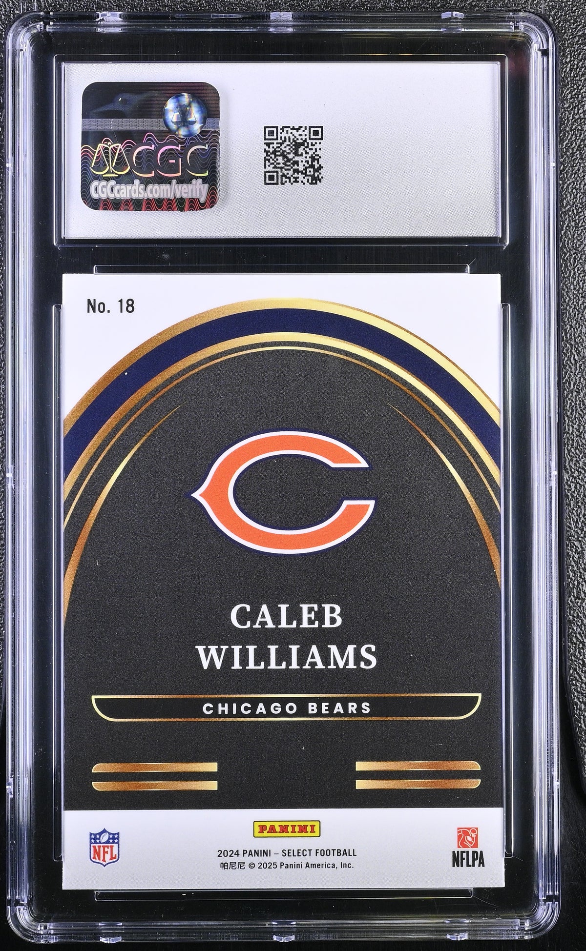 2024 Panini Select Caleb Williams Rookie Future #18 CGC 10 Chicago Bears