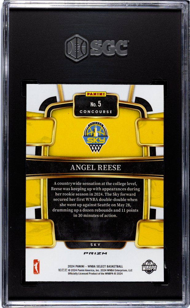 2024 Panini Select Wnba Angel Reese Flash Prizm #5 SGC 10 Chicago Sky