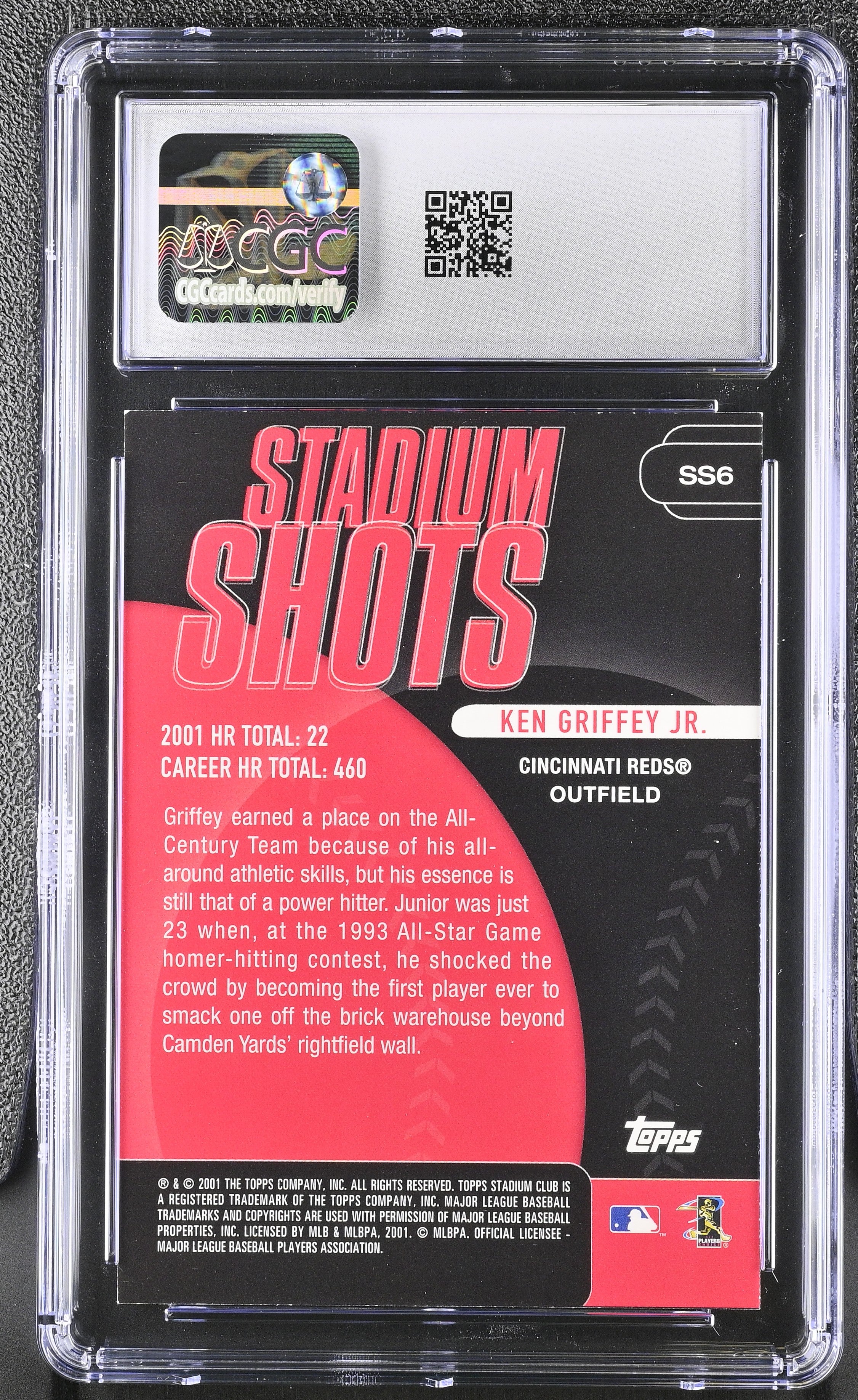 2002 Stadium Club Ken Griffey Jr. #SS6 Stadium Shots CGC 9