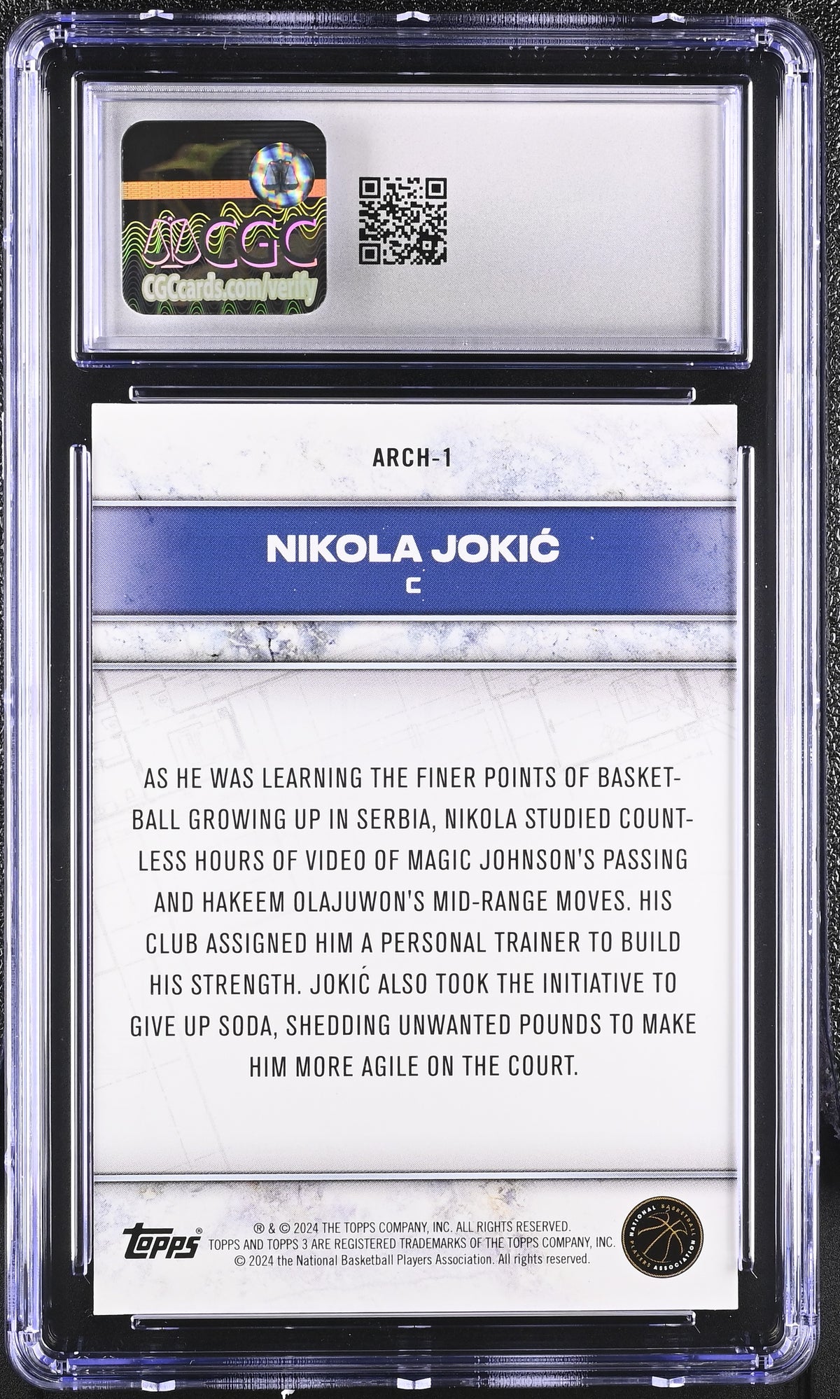 2023-24 Topps Three Nikola Jokic Blue /15 Architects #ARCH-1 CGC 10 Nuggets