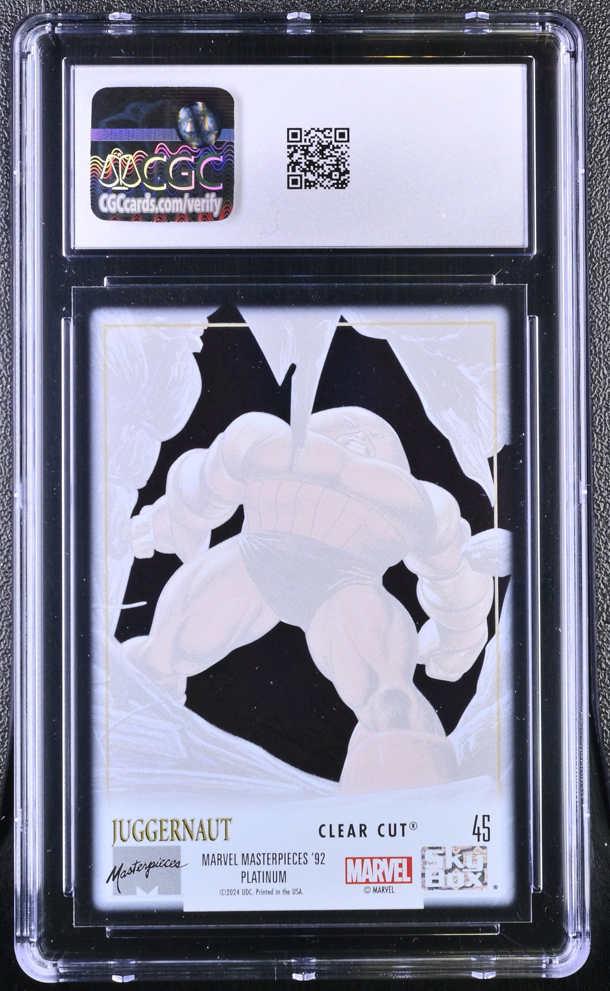 2024 Upper Deck Marvel Masterpieces '92 Juggernaut #45 Clear Cut CGC 9.5