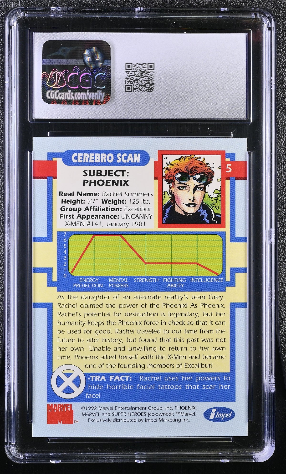 1992 Impel X-Men Series I Phoenix #5 CGC 9.5