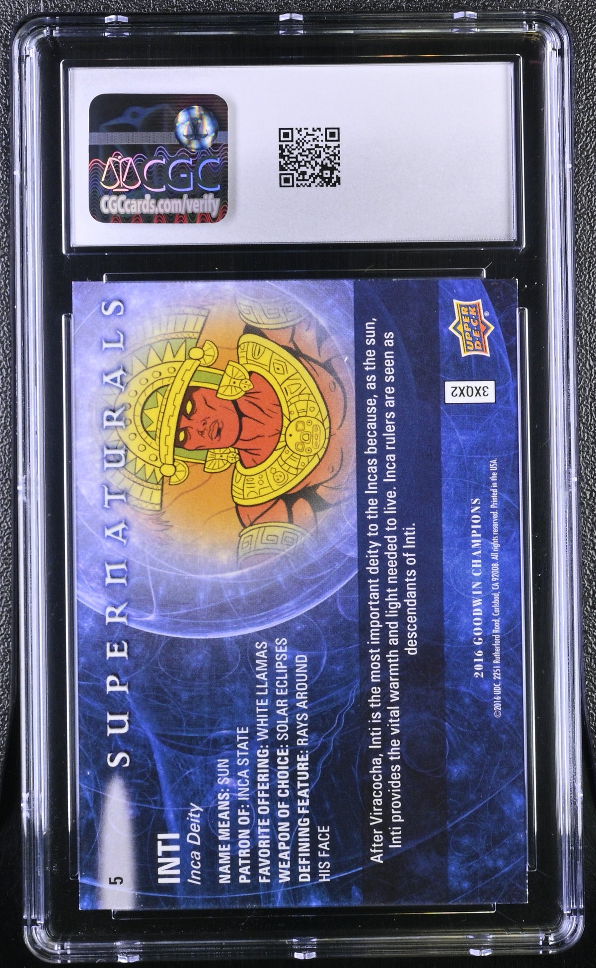 2016 Upper Deck Goodwin Champions Inti Supernaturals #5 CGC 9.5