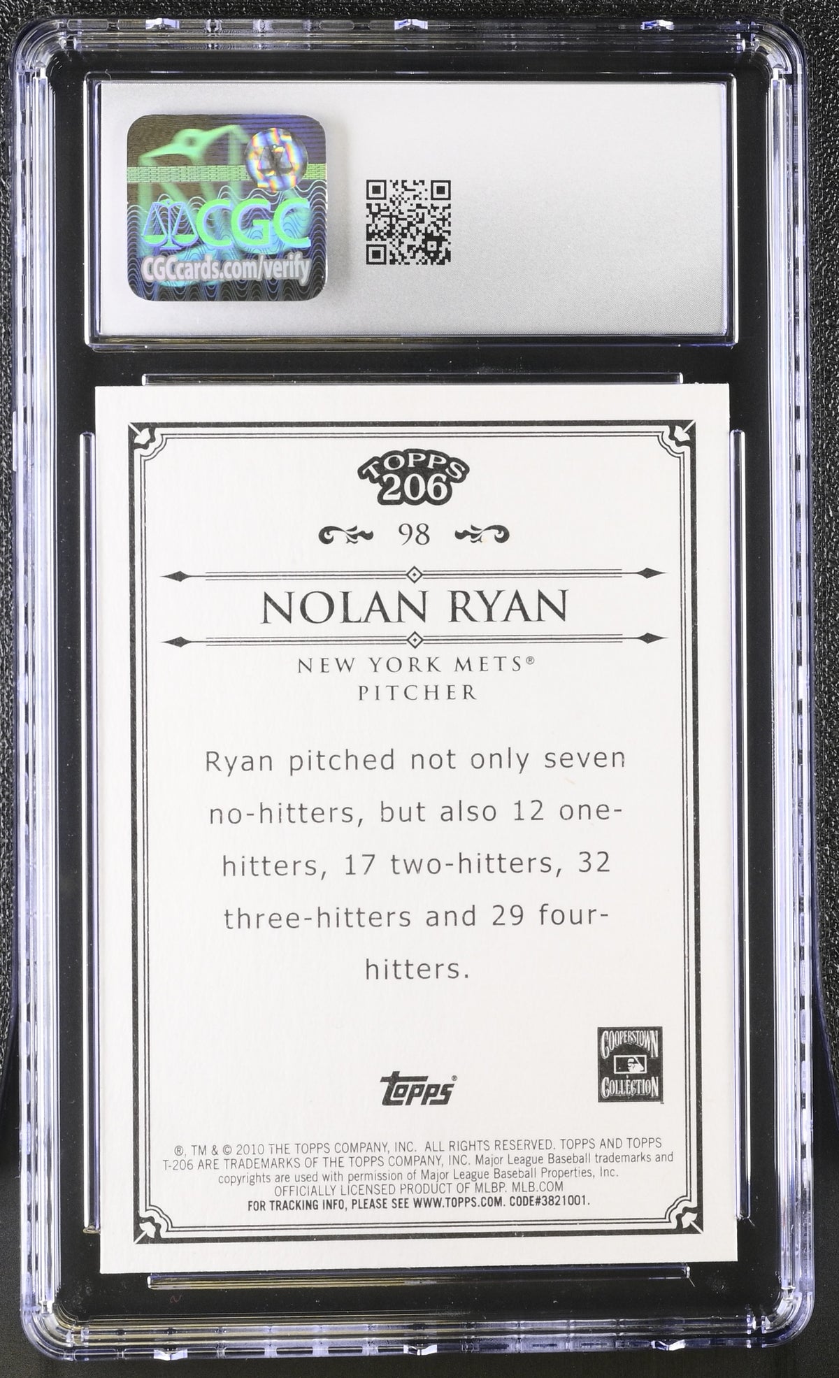2010 Topps 206 Nolan Ryan #98 CGC 9