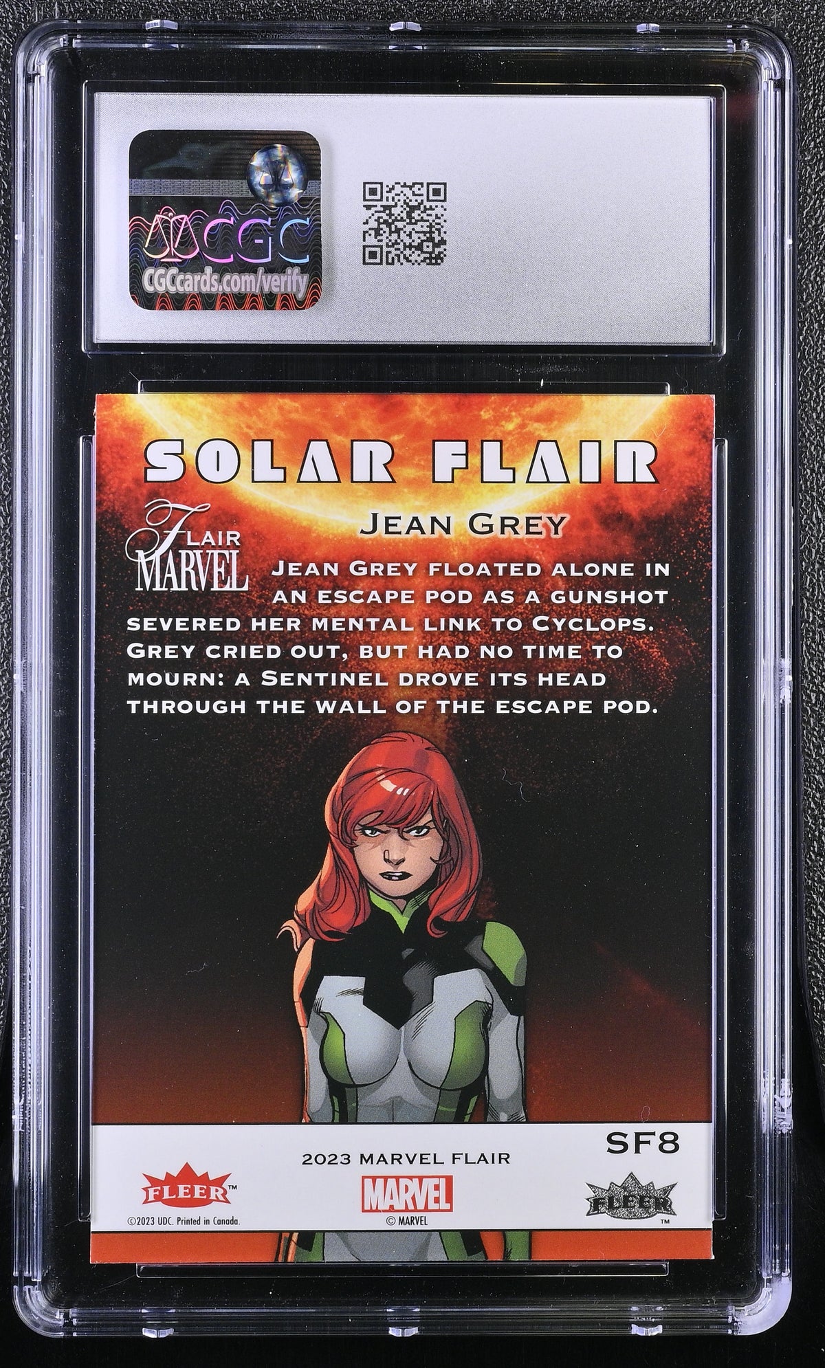 2024 Marvel Flair Jean Grey #SF8 Solar Flair CGC 9.5