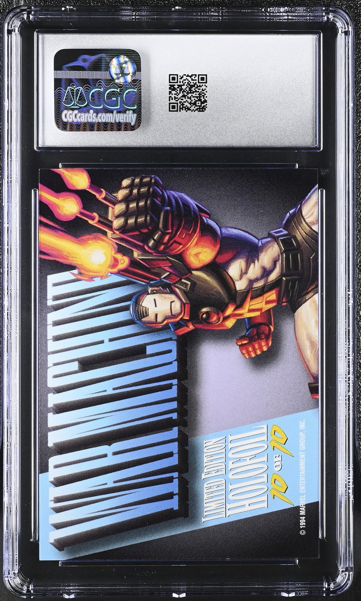 1994 Fleer Marvel Masterpieces War Machine #10 of 10 Silver Holofoil CGC 9.5