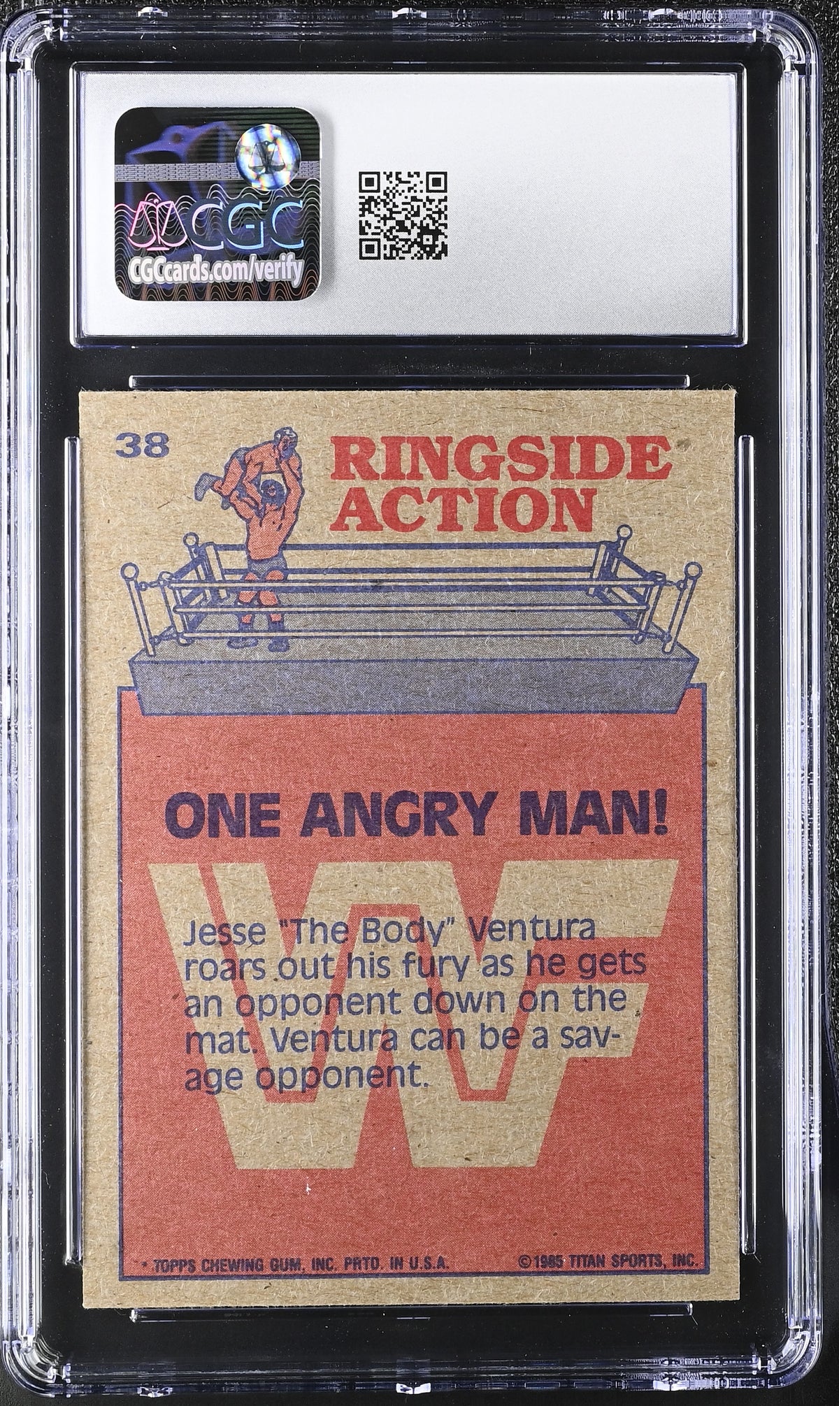1985 Topps WWF One Angry Man! #38 CGC 9