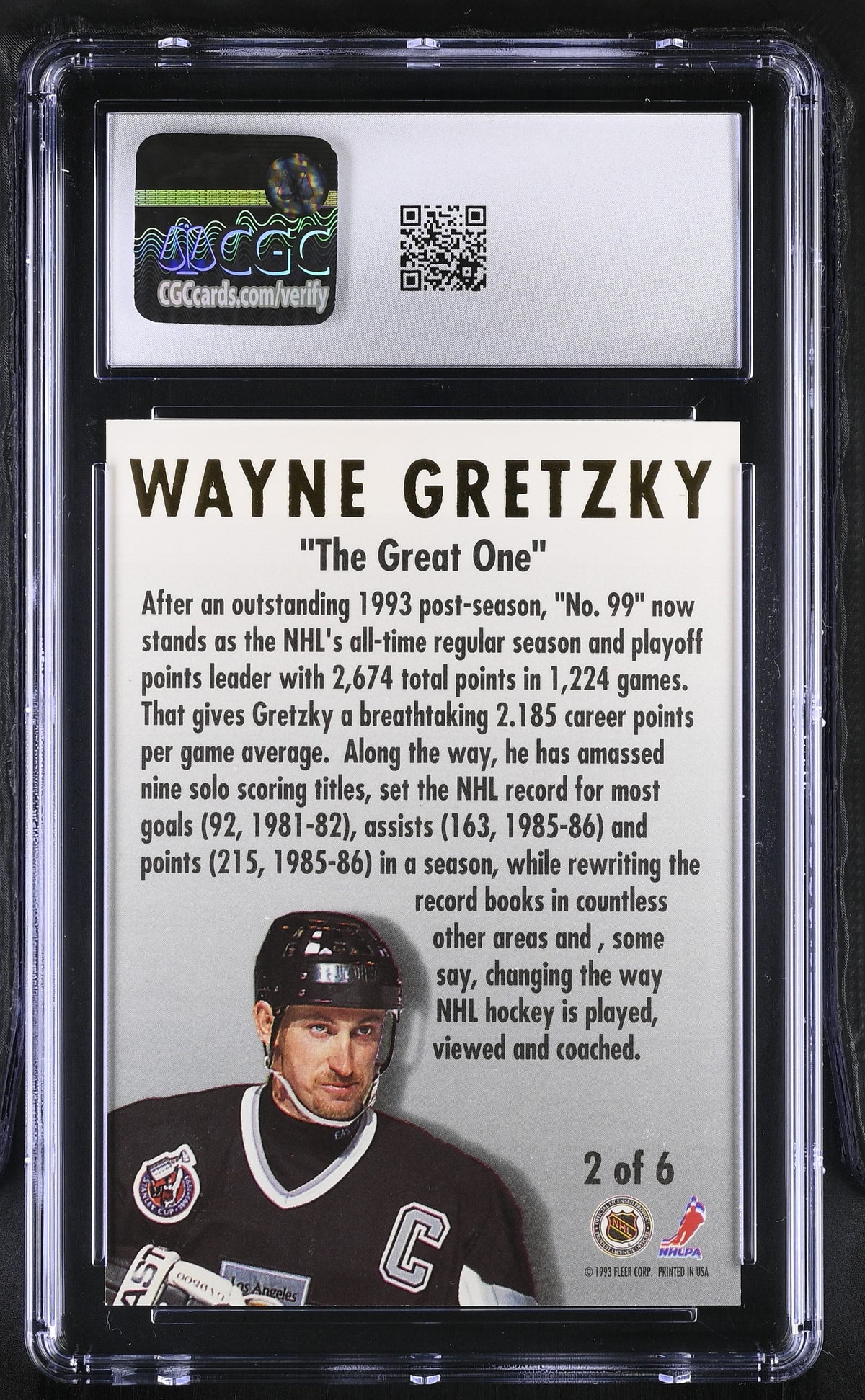 1993-94 Fleer Ultra Wayne Gretzky Scoring Kings #2 CGC 10 Los Angeles Kings