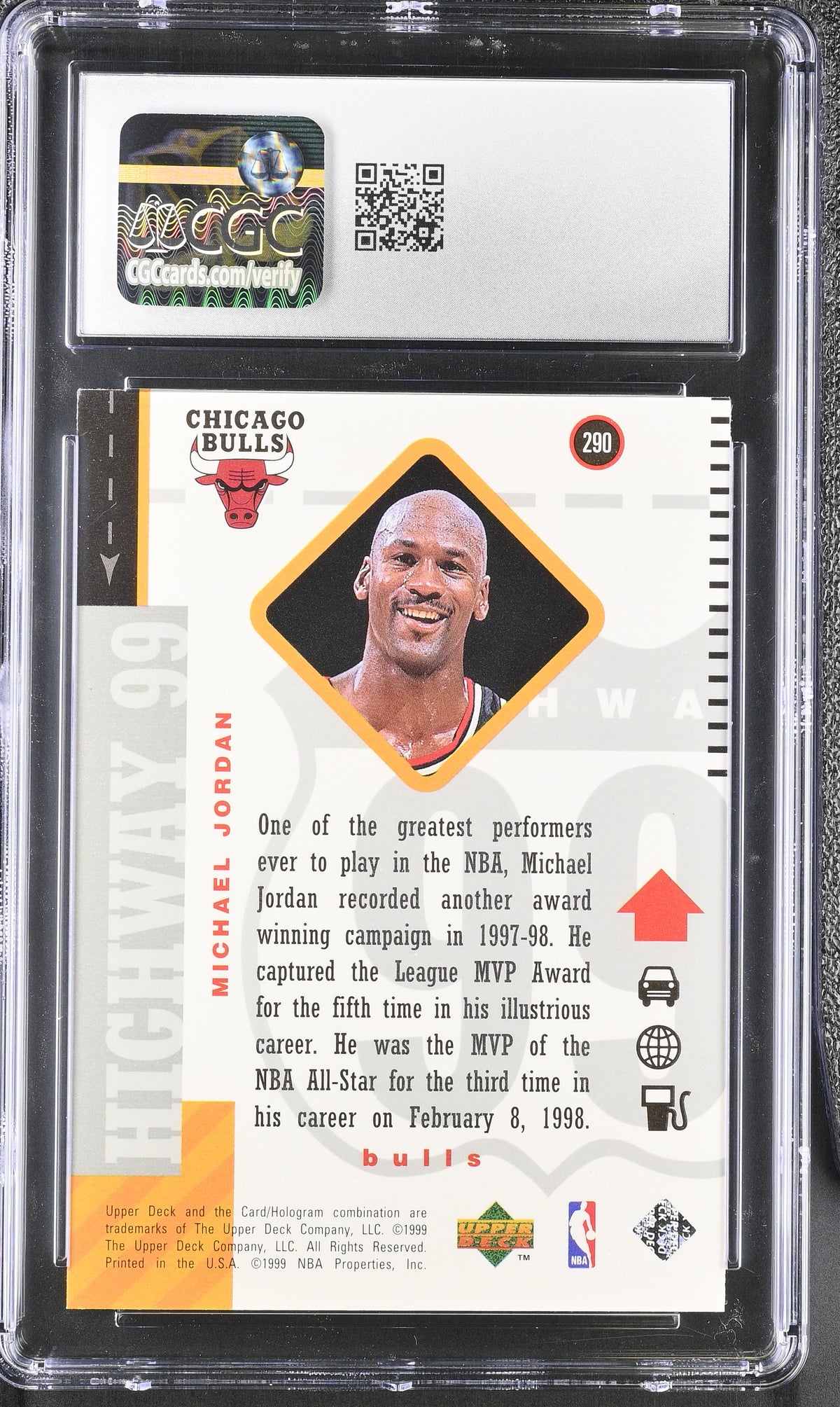 1998-99 Upper Deck Michael Jordan #290 CGC 10 Chicago Bulls