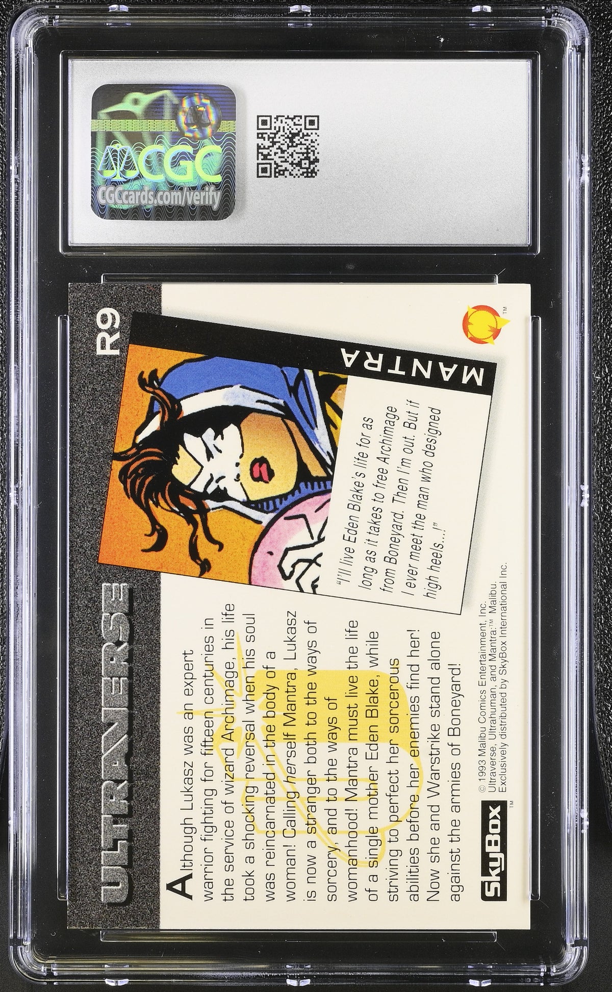 1993 Other Comic Art Ultraverse Mantra Rookie Card #R9 CGC 10