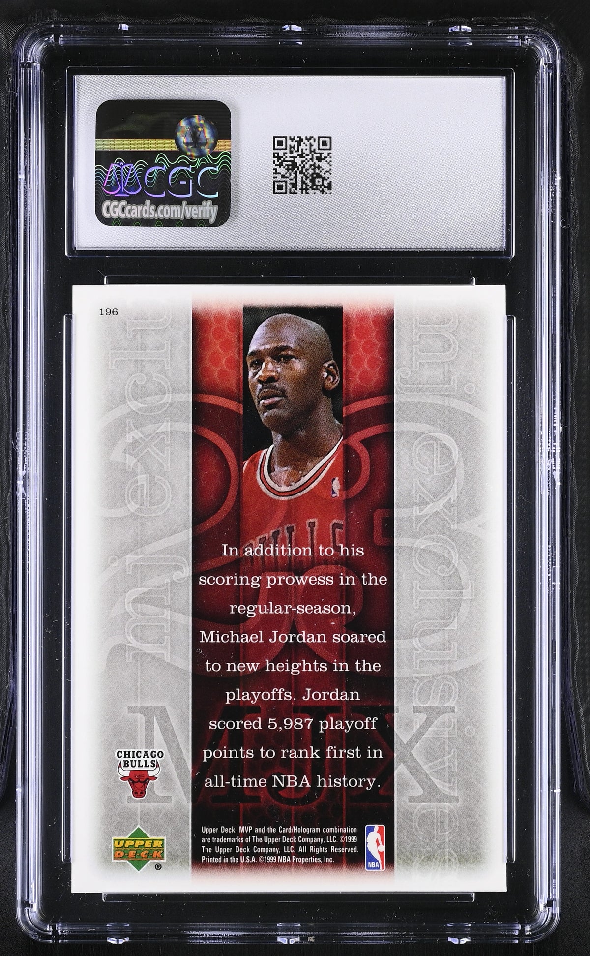 1999-00 Upper Deck MVP Michael Jordan #196 CGC 9 Chicago Bulls