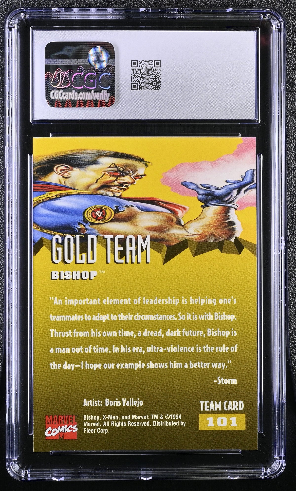 1994 Fleer Ultra X-Men '95 Bishop #101 CGC 9.5