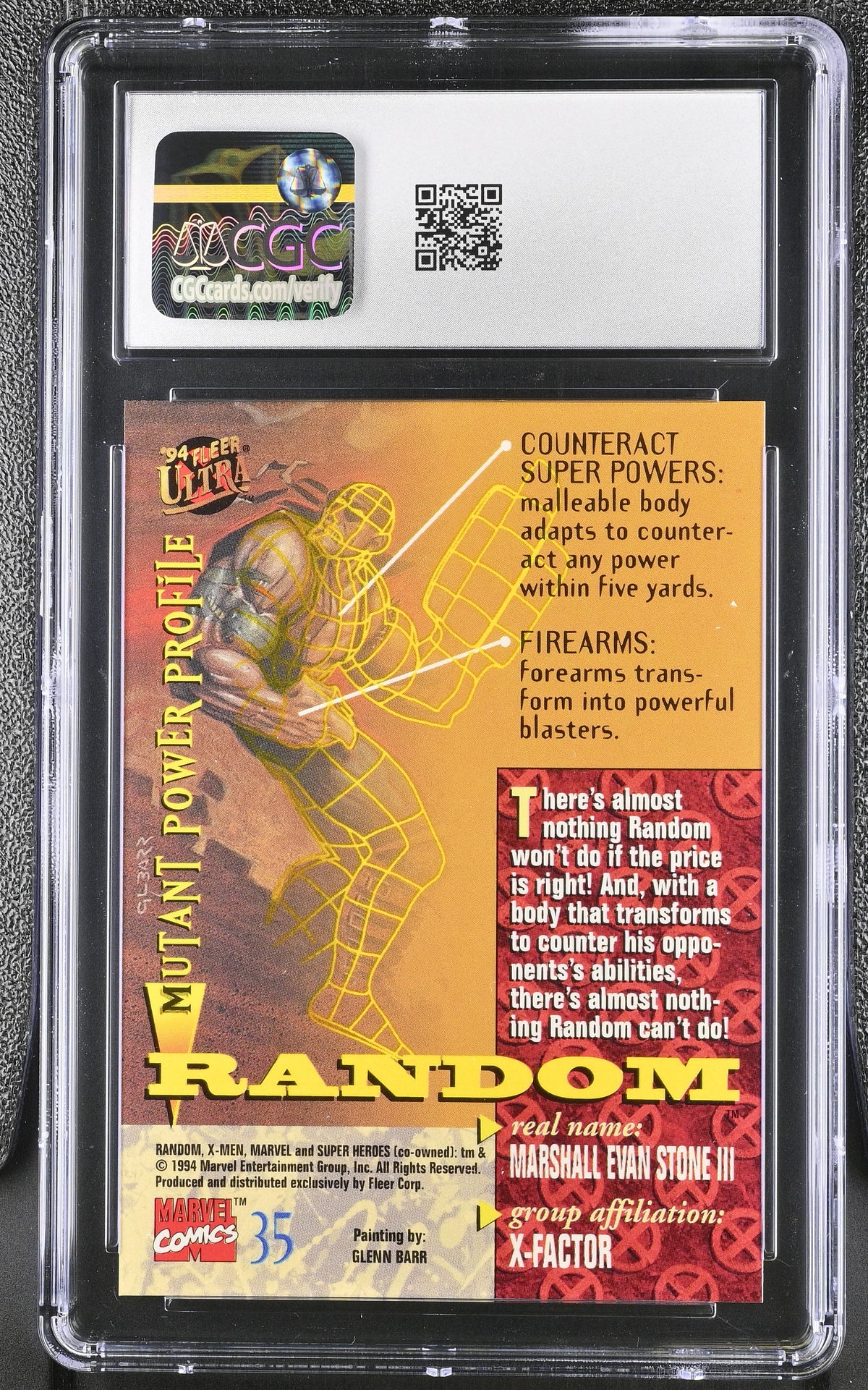 1994 Fleer Ultra X-Men Random #35 CGC 10