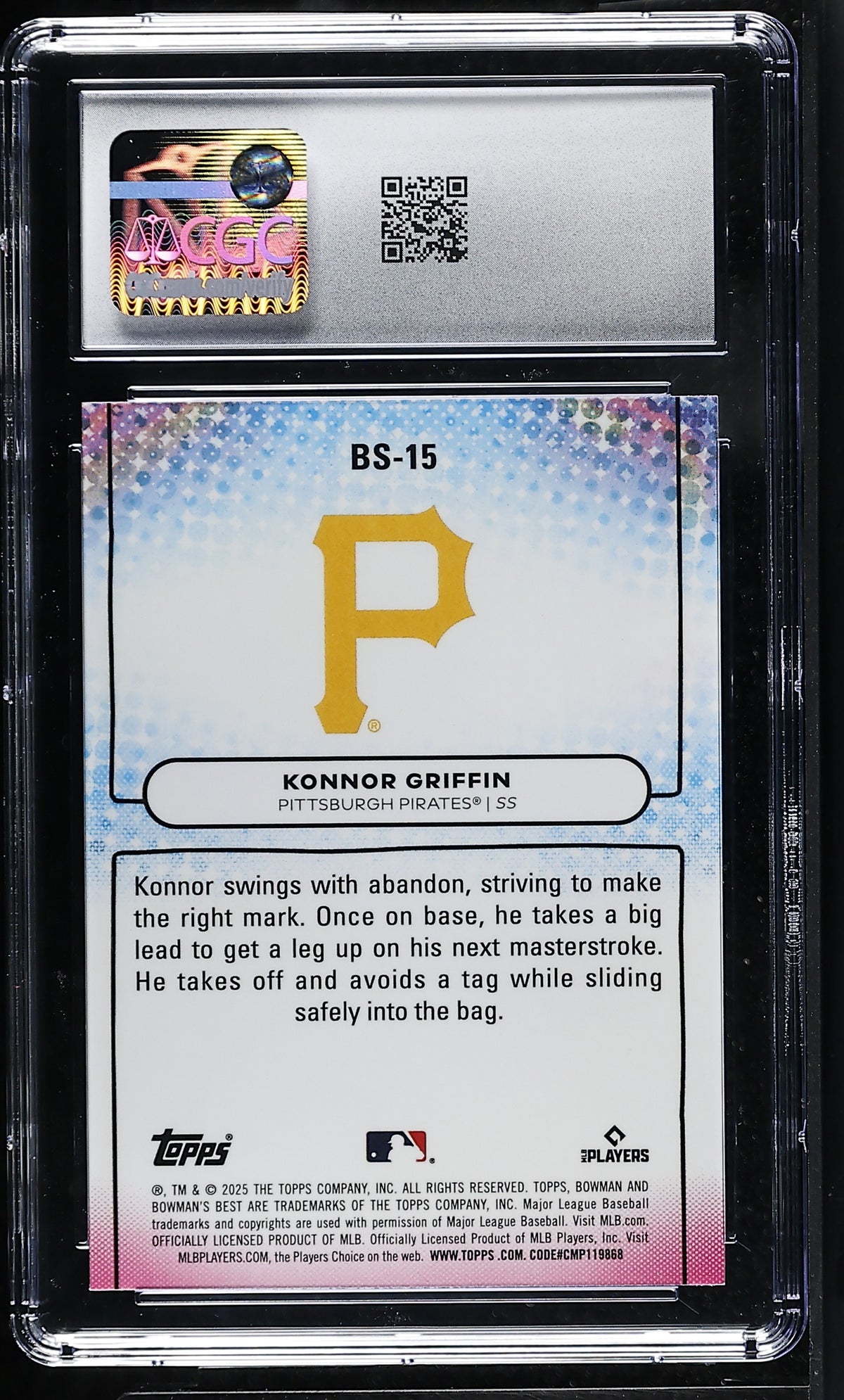 2025 Best Konnor Griffin Rookie Showpieces #BS-15 CGC 10 Pittsburgh Pirates