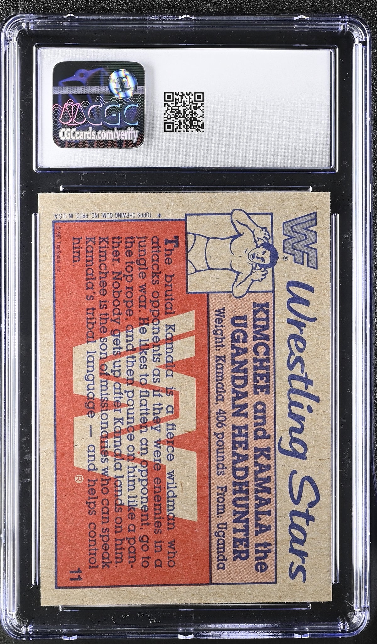 1987 Topps WWF Kimchee/Kamala #11 CGC 9