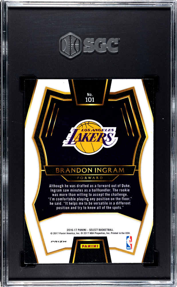 2016 Panini Select Brandon Ingram #101 Silver Prizm SGC 8.5