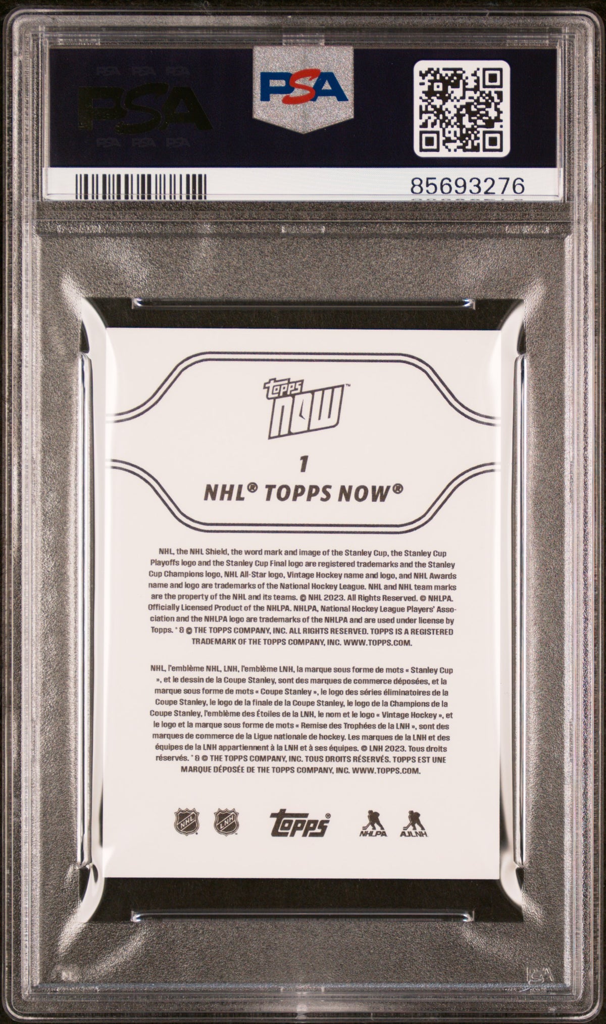 2023 Topps Now NHL Stickers Connor Bedard Rookie #1 PSA 9 Chicago Blackhawks