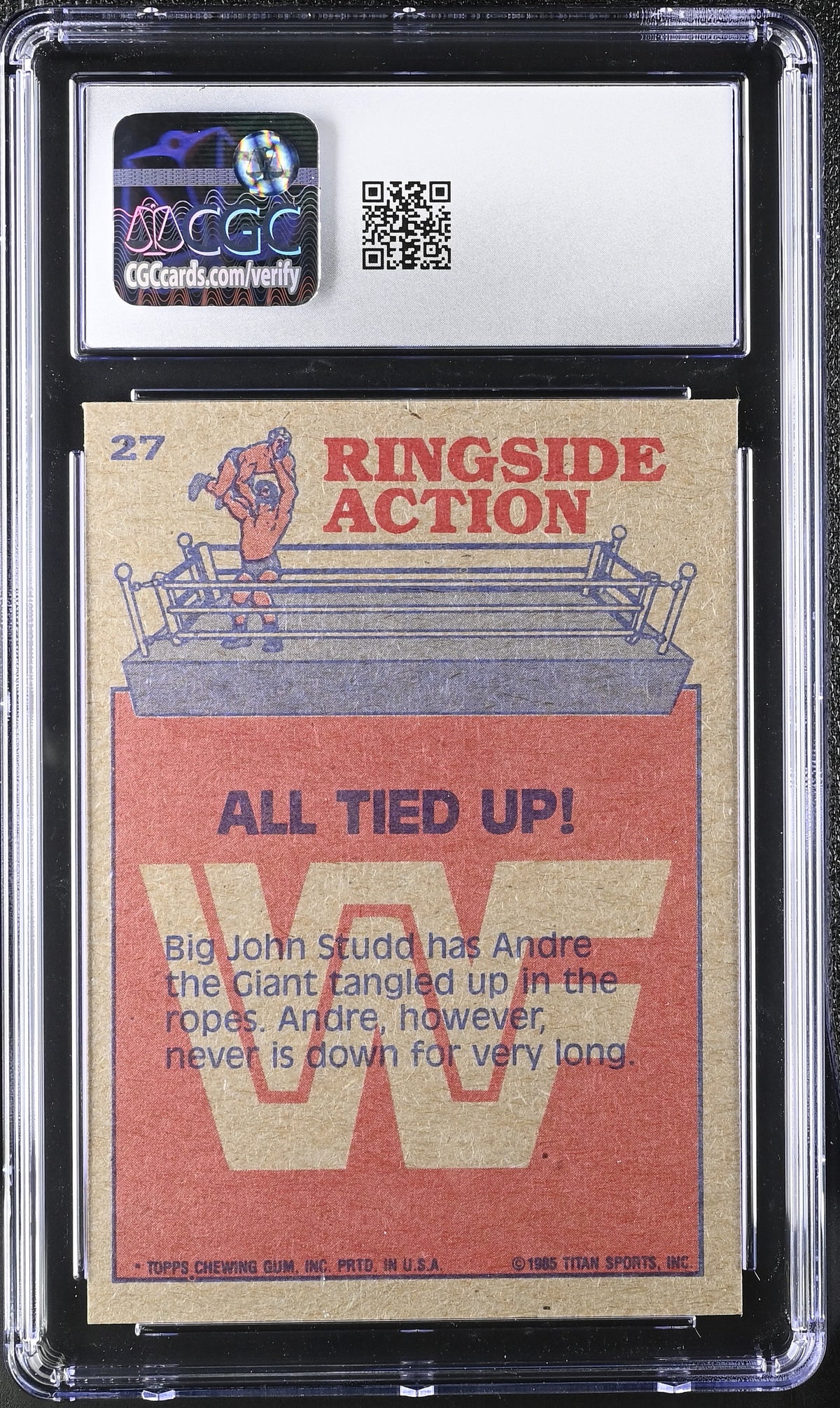 1985 Topps WWF All Tied Up! #27 CGC 9
