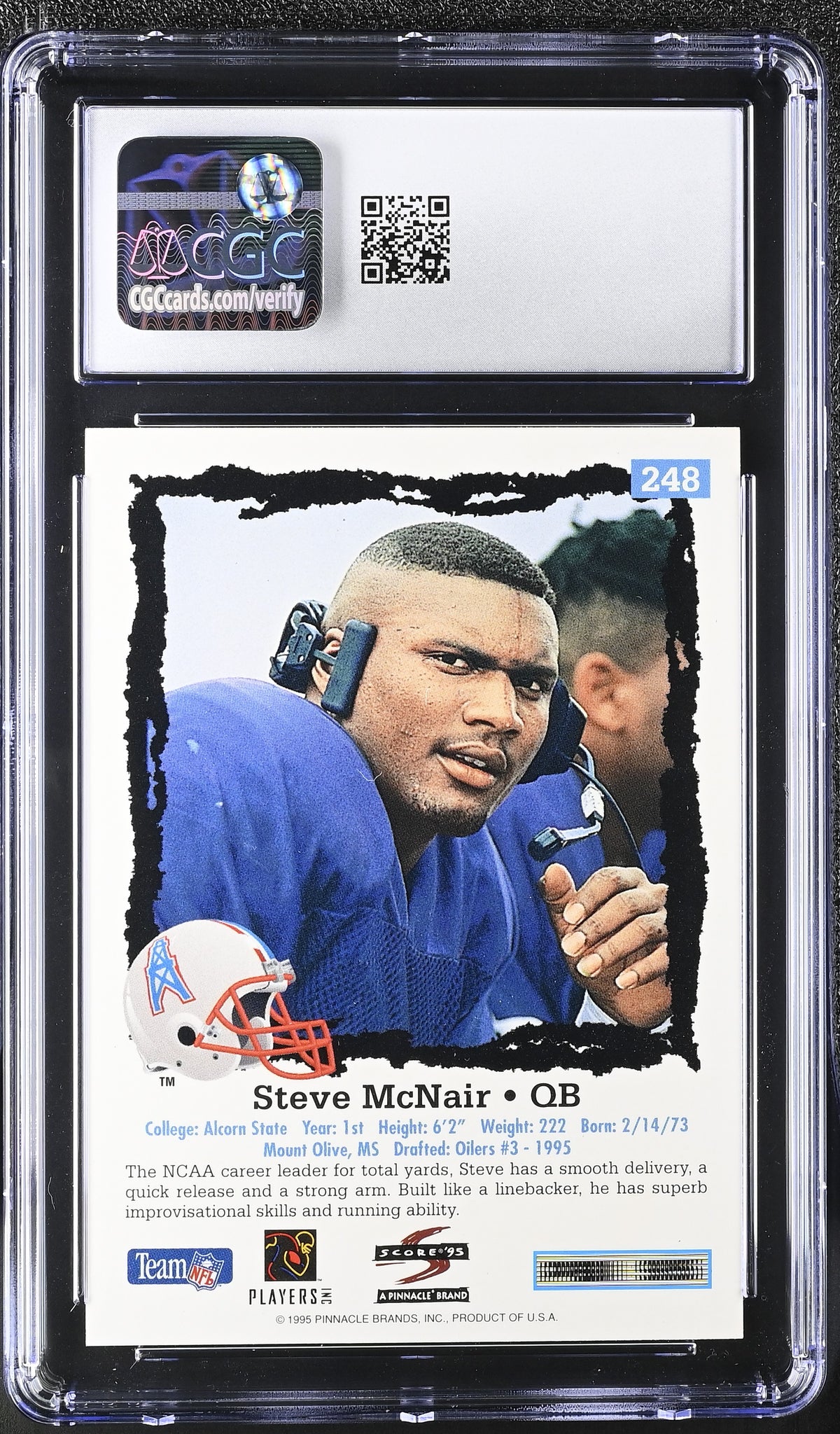 1995 Score Steve McNair Rookie #248 CGC 9.5 Houston Oilers
