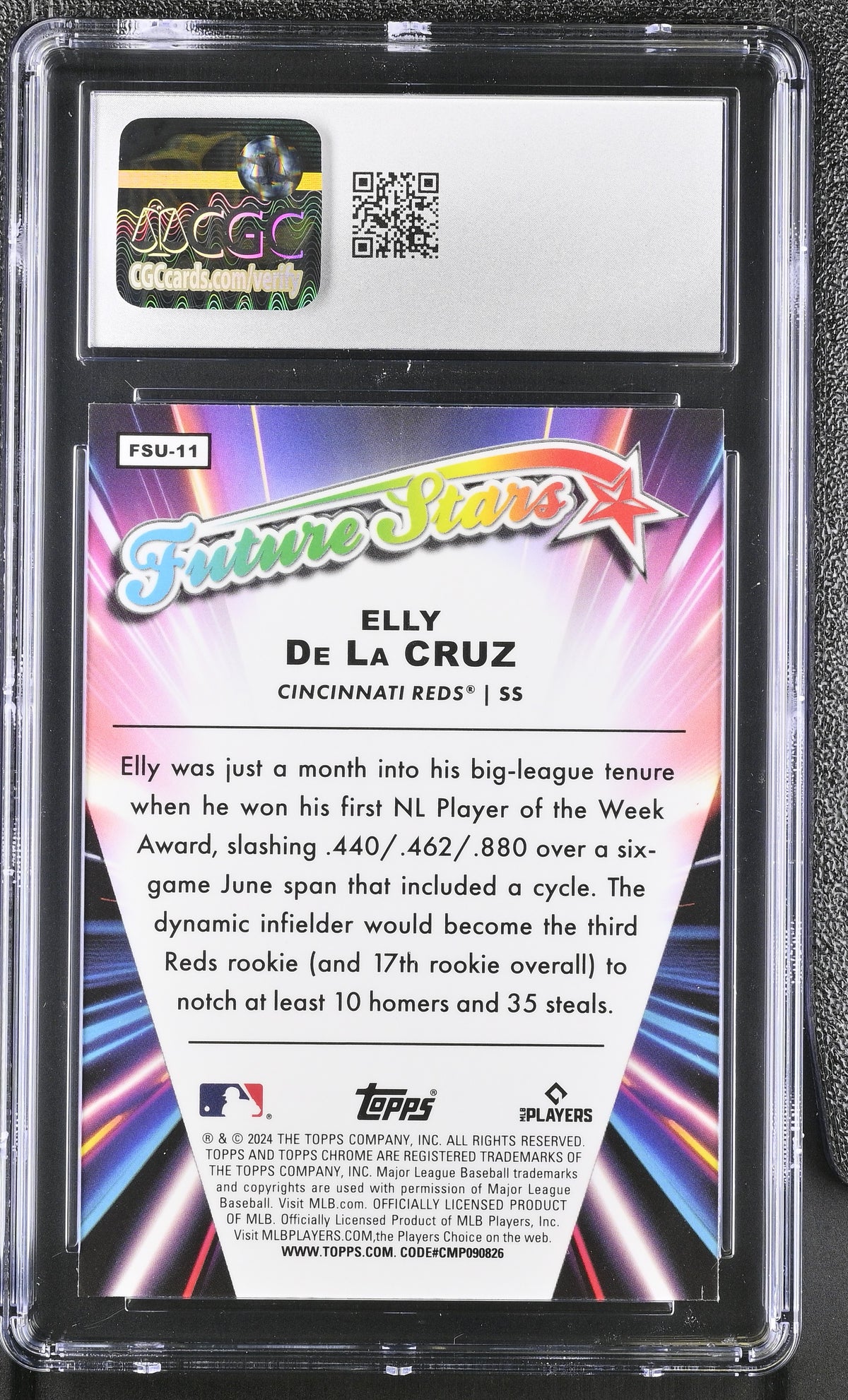 2024 Topps Chrome Update Elly De La Cruz Rookie Future Stars #FSU-11 CGC 10 Reds