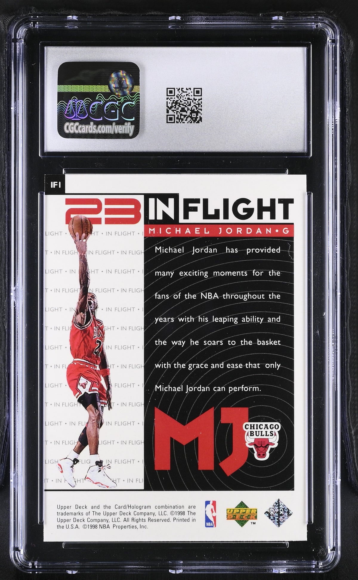 1998 Upper Deck MJ Living Legend Michael Jordan In Flight #IF1 CGC 9 Bulls