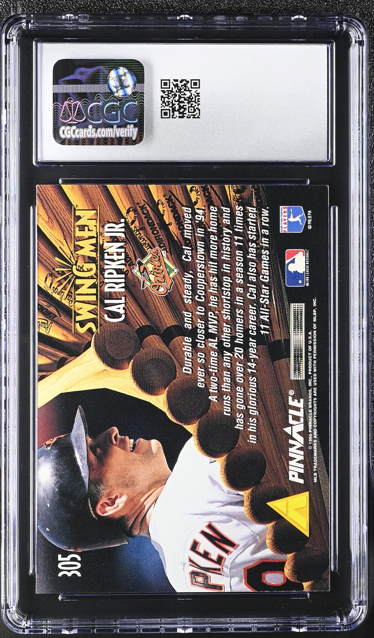 1995 Pinnacle Cal Ripken Jr. #305 CGC 9.5 Baltimore Orioles