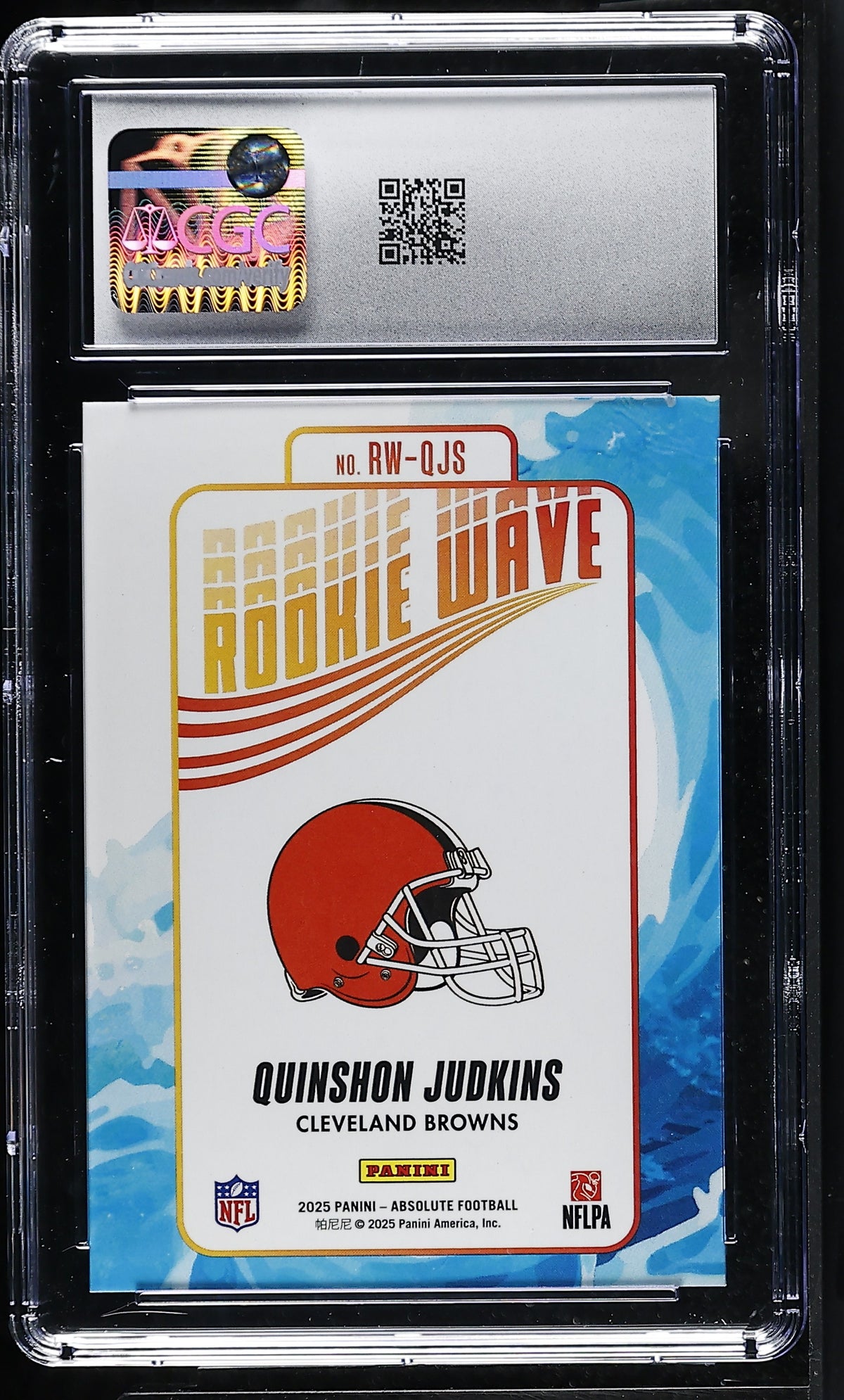 2025 Absolute Quinshon Judkins Spectrum Orange /75 Rookie Wave CGC 10 Browns