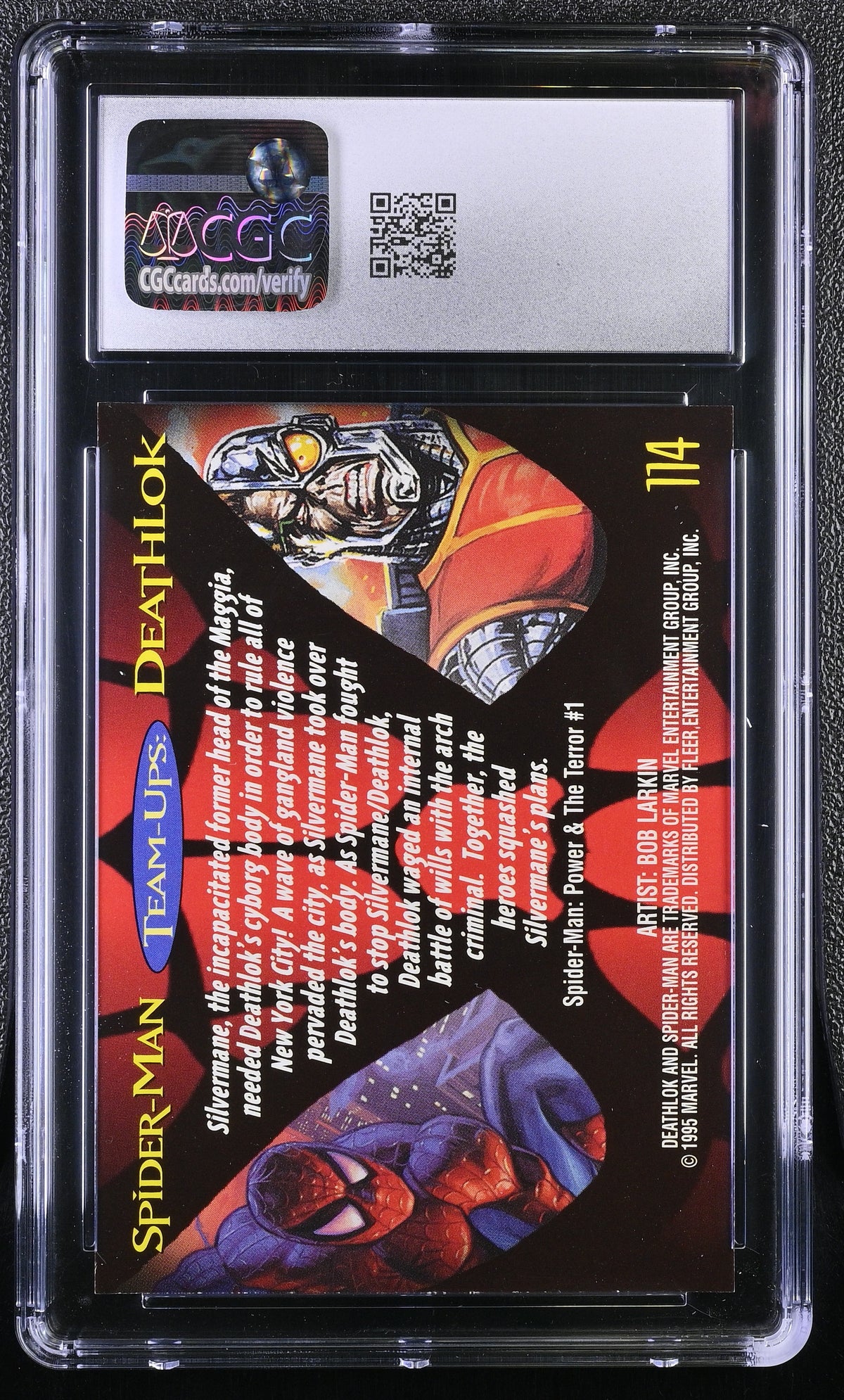 1995 Fleer Ultra Spider-Man Deathlok #114 Gold Foil Signature Series CGC 9.5