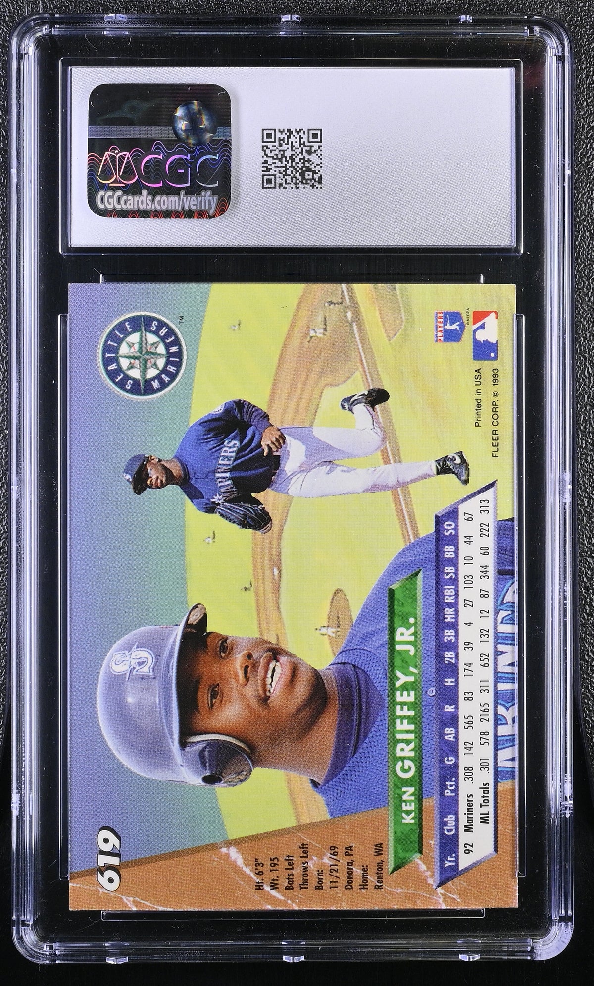 1993 Fleer Ultra Ken Griffey Jr. #619 CGC 9.5 Seattle Mariners