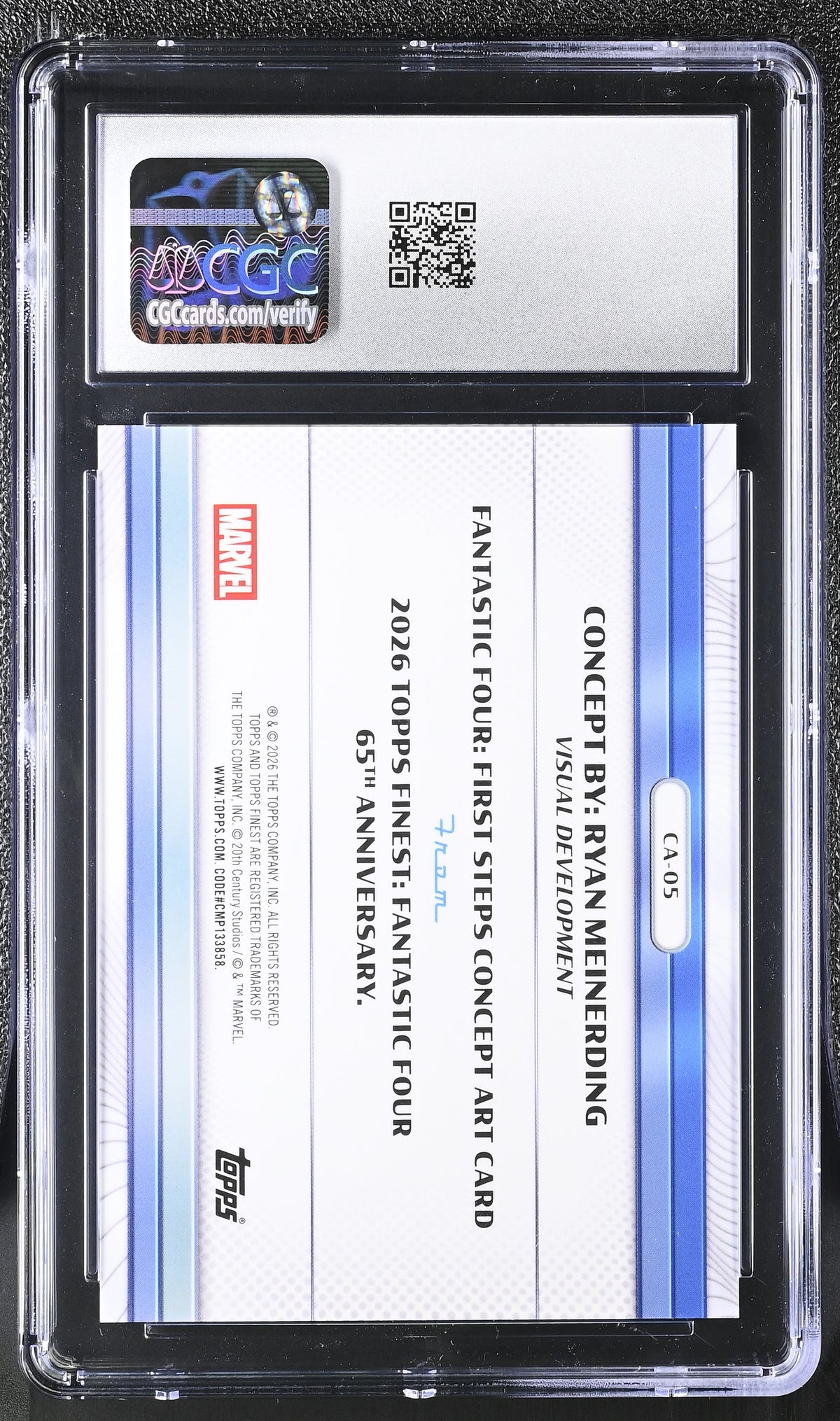 2026 Topps Fantastic Four Finest The Thing /5 Concept Art Red Refractor CGC 10