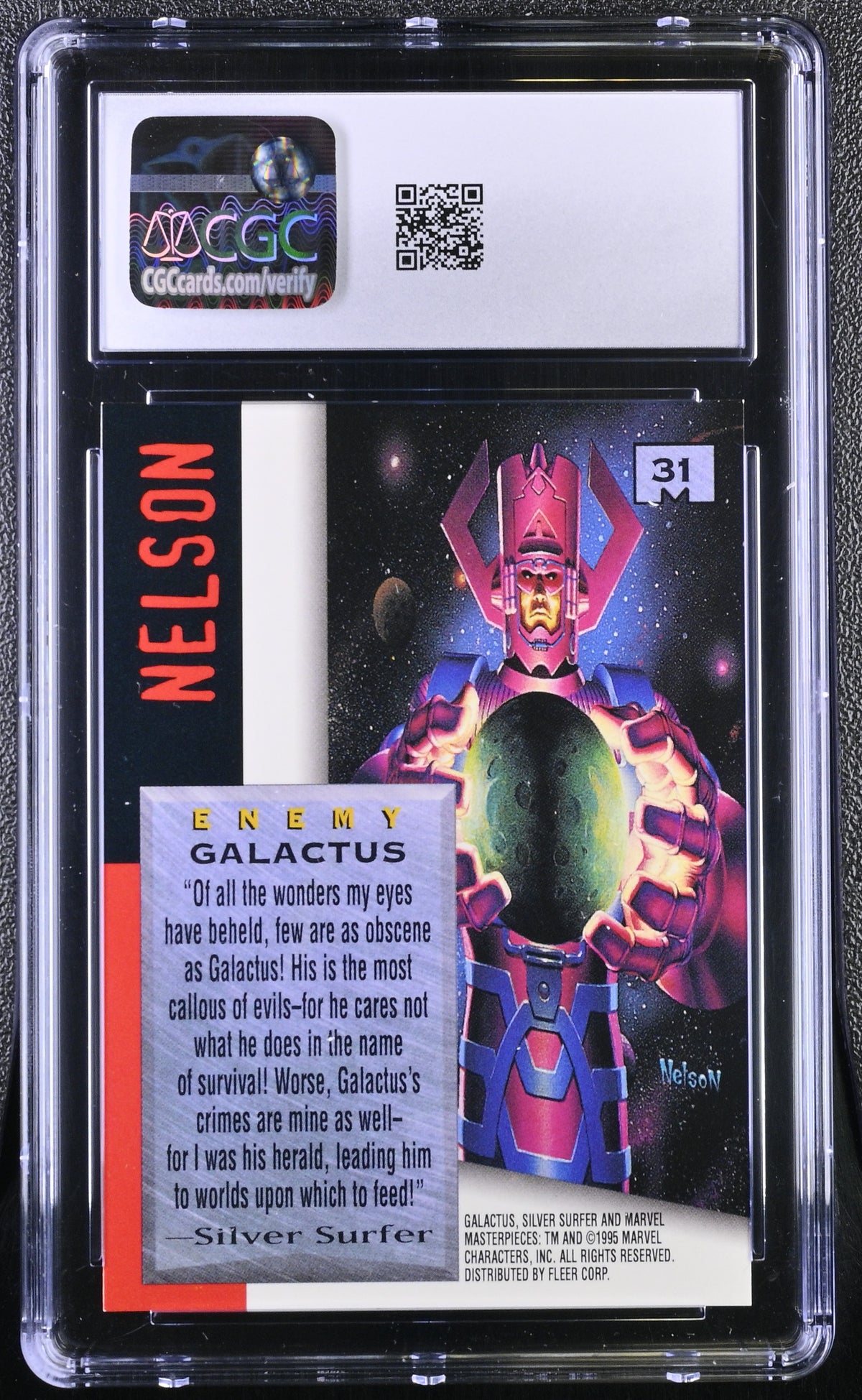 1995 Fleer Marvel Masterpieces Galactus #31 CGC 9.5