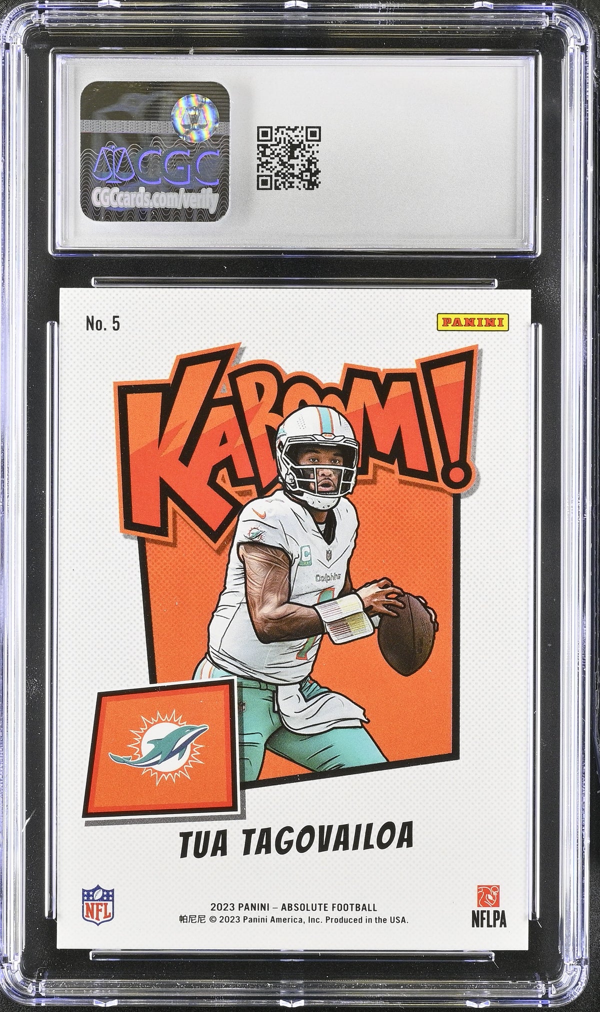 2023 Panini Absolute Tua Tagovailoa Kaboom! - Horizontal #5 CGC 10 Dolphins