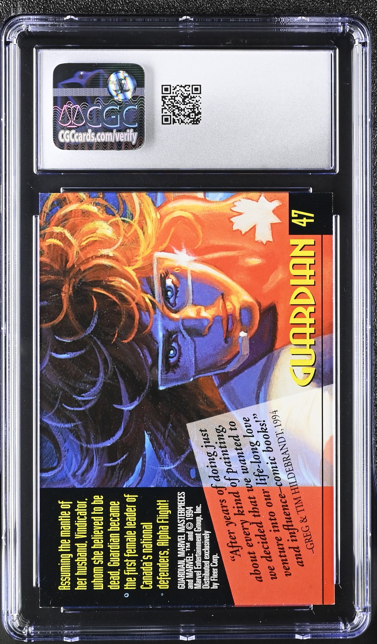 1994 Fleer Marvel Masterpieces Guardian #47 CGC 9.5