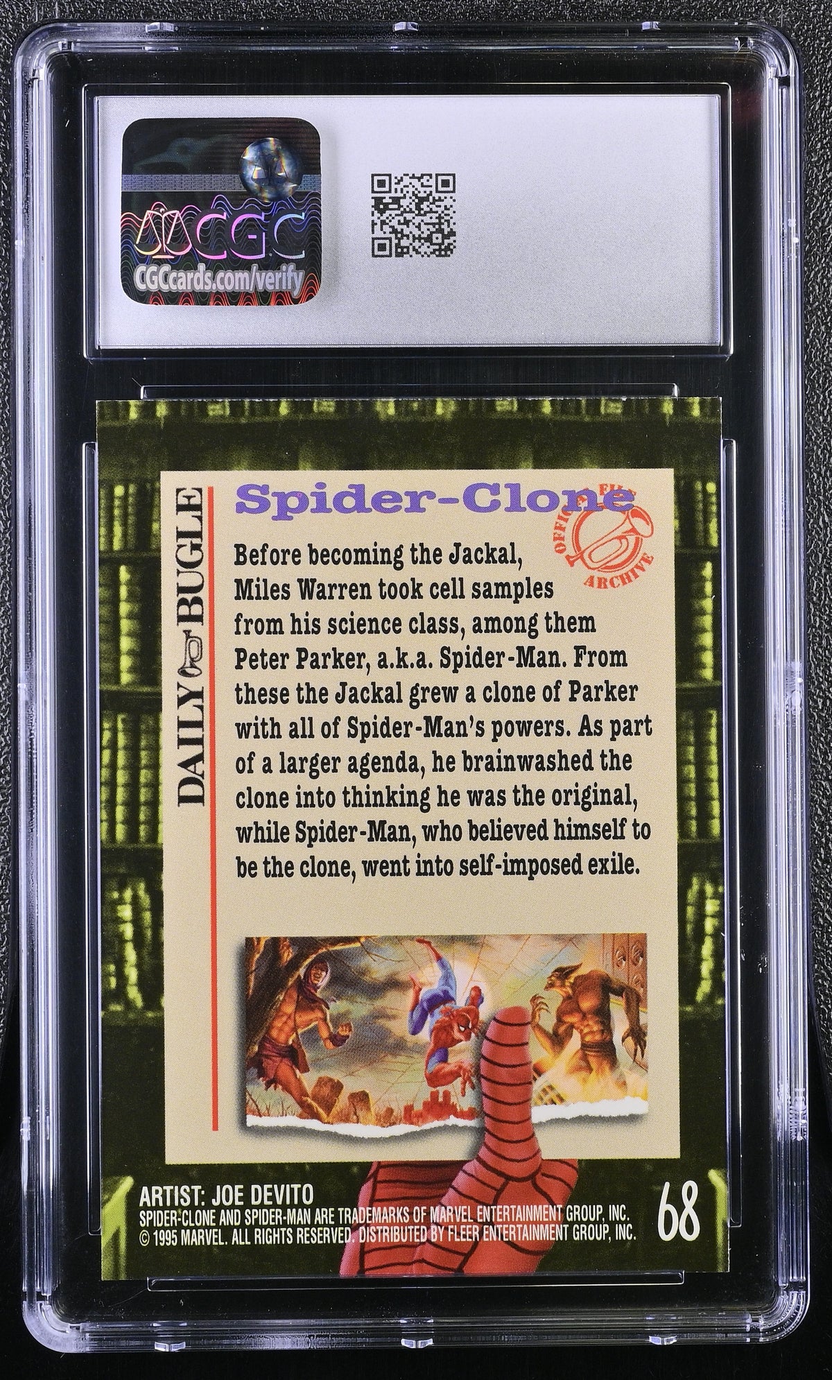 1995 Fleer Ultra Spider-Man Spider-Clone #68 CGC 9.5