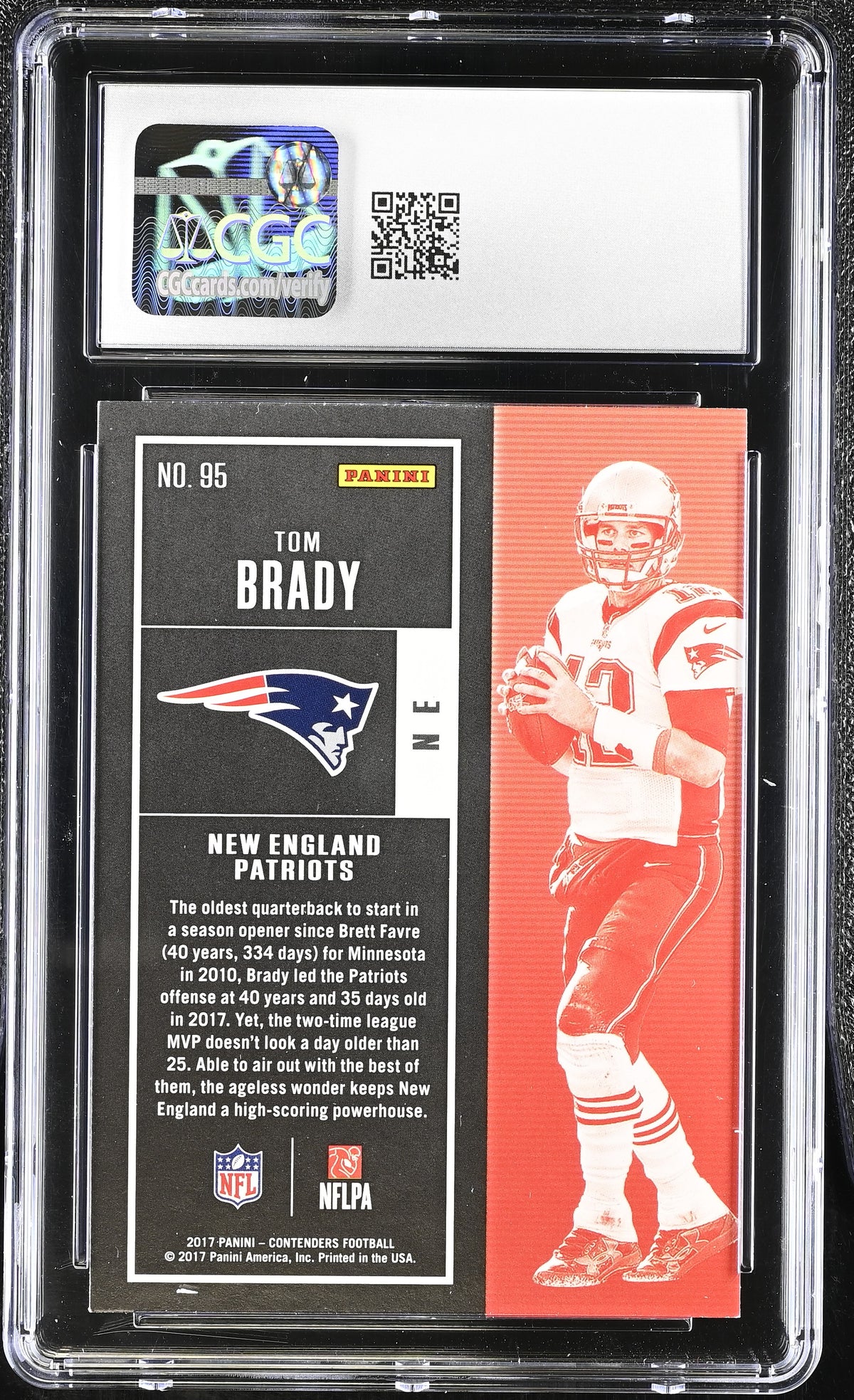 2017 Panini Contenders Tom Brady #95 CGC 9.5 New England Patriots