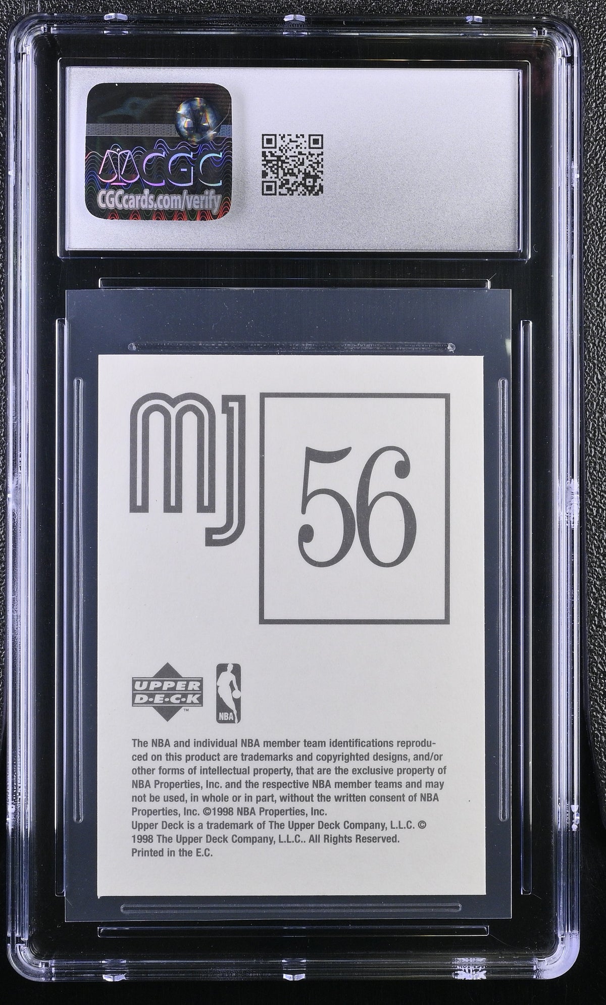 1998 Upper Deck MJ Stickers Michael Jordan #56 CGC 9.5 Chicago Bulls
