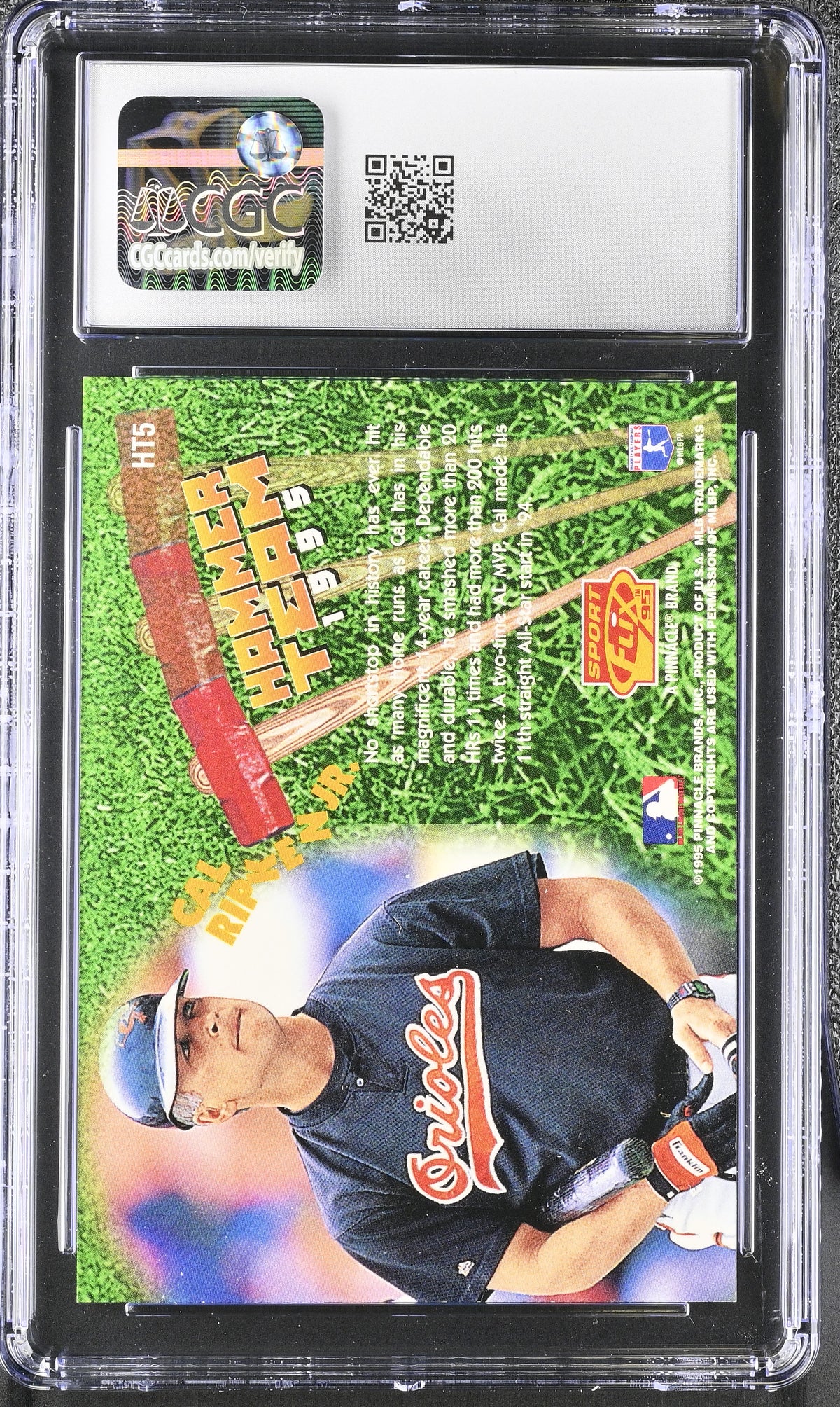 1995 Sportflix Cal Ripken Jr. Hammer Team #HT5 CGC 10 Baltimore Orioles