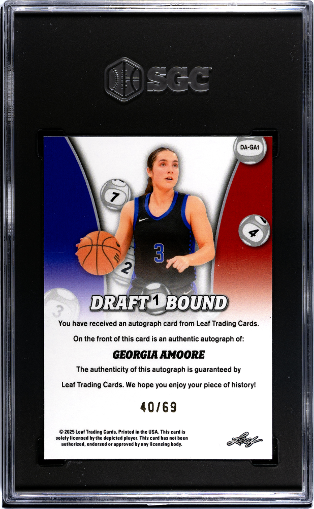 2025 Leaf Metal Georgia Amoore Draft Bound Autograph 69 #DA-GA1 SGC 10