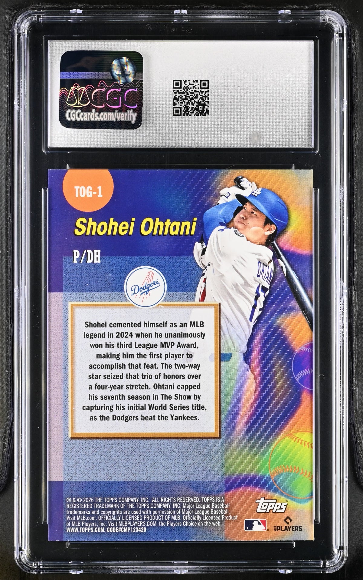 2026 Topps Shohei Ohtani Titans of the Game #TOG-1 CGC 9.5 Los Angeles Dodgers