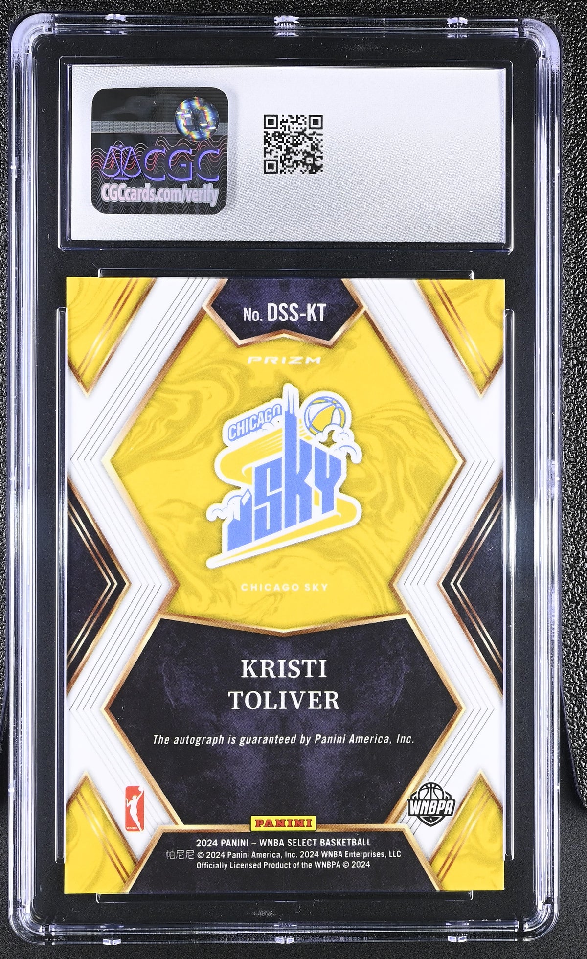 2024 Select WNBA Kristi Toliver Draft Selections Signatures #DSS-KT CGC 10 Sky