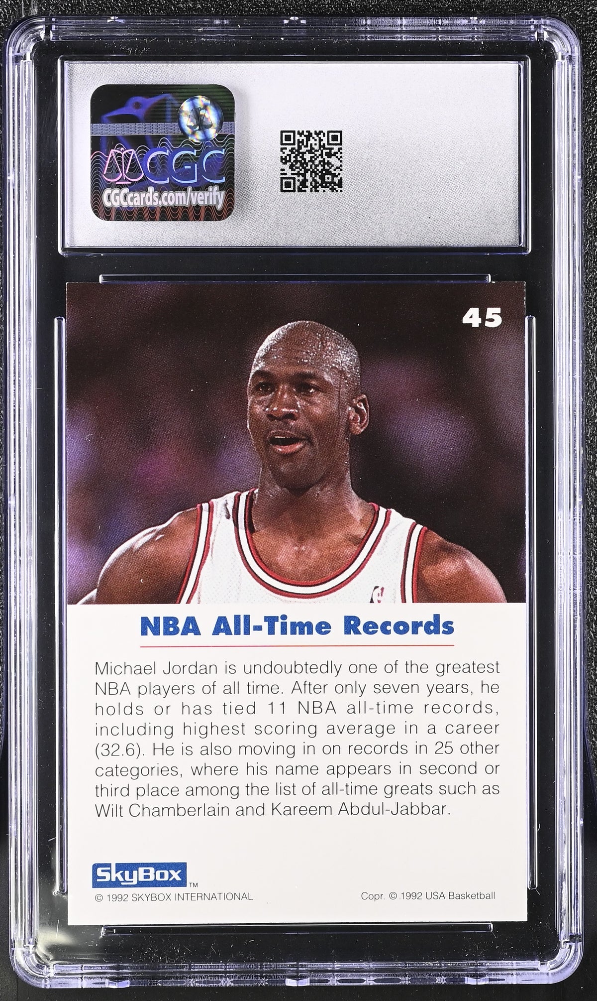 1992 Skybox Usa Michael Jordan #45 CGC 9 Chicago Bulls