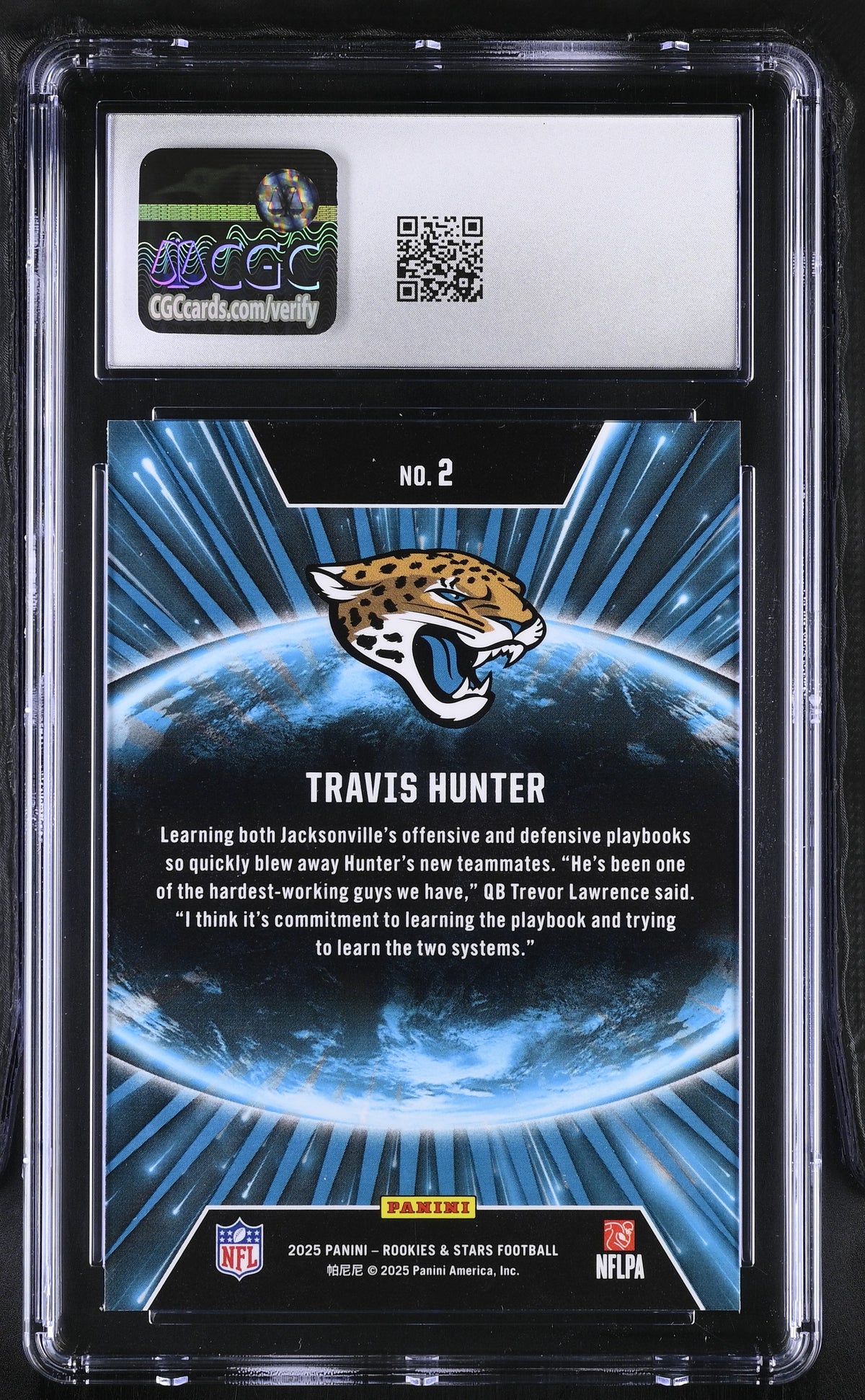 2025 Panini Rookies & Stars Travis Hunter Stellar Rookies #2 CGC 10 Jaguars