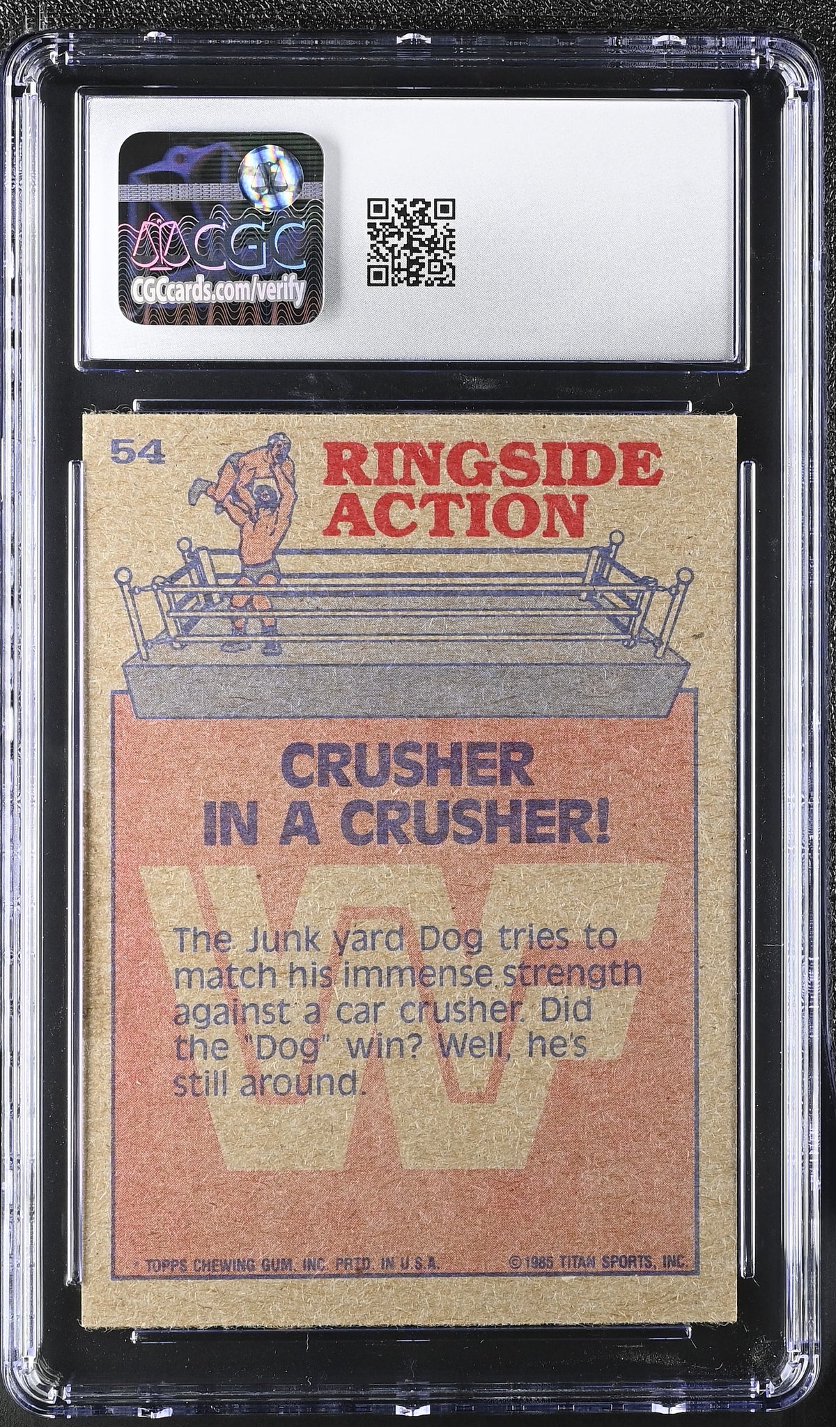 1985 Topps WWF Crusher In A Crusher! #54 CGC 9