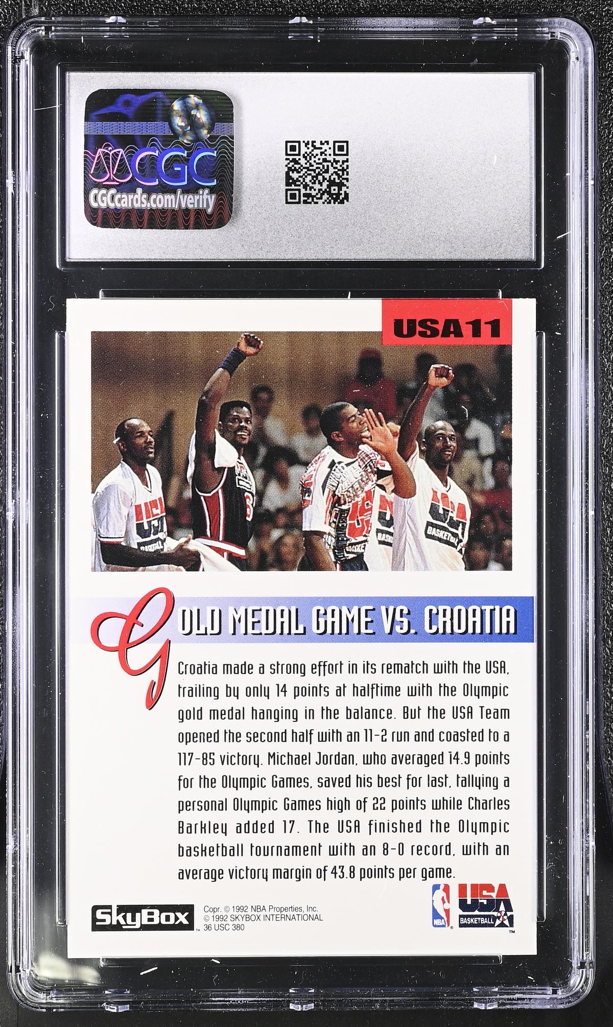 1992-93 Skybox Michael Jordan Olympic Team #USA11 CGC 9