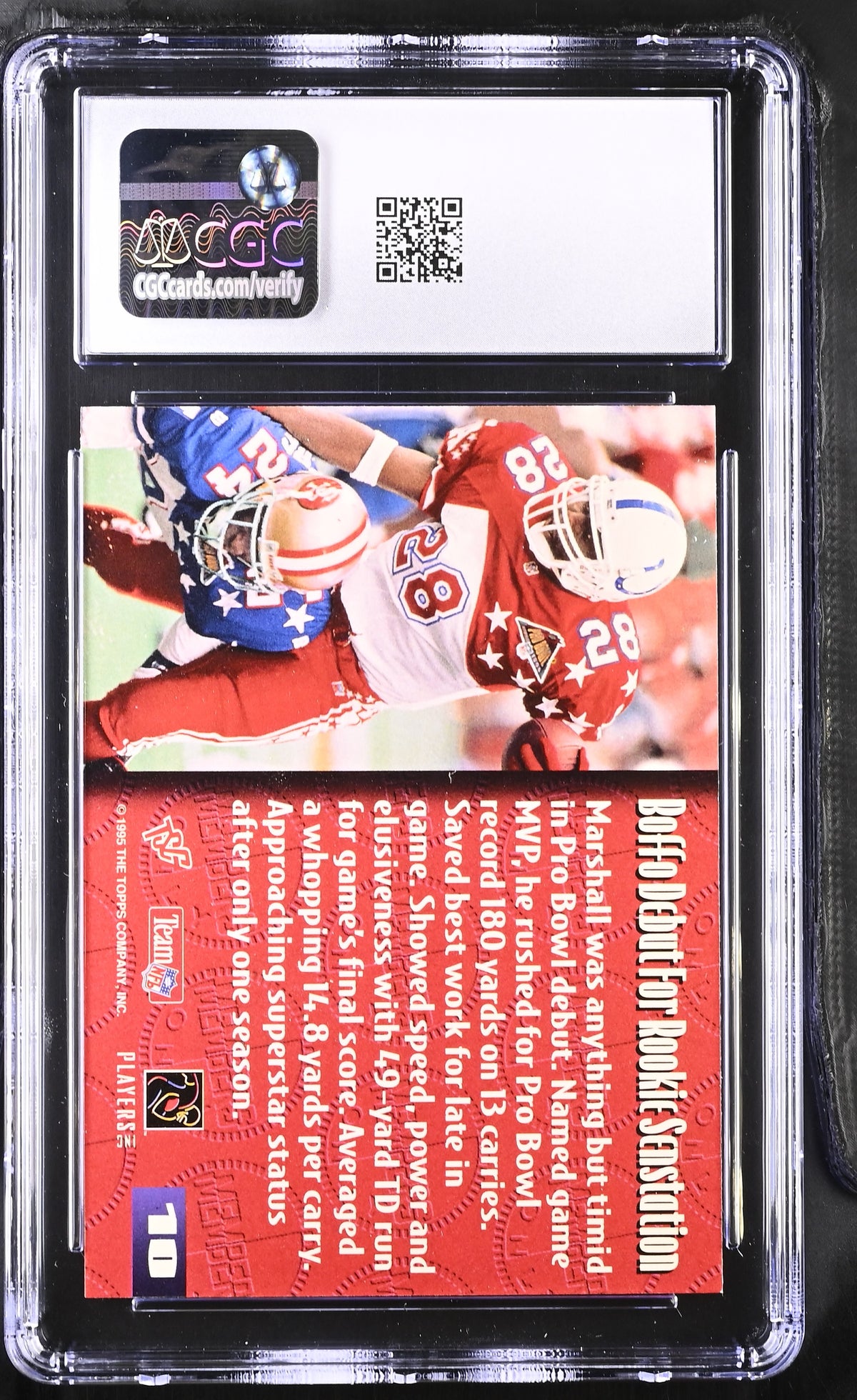 1995 Stadium Club Marshall Faulk Members Only #10 CGC 9 Indianapolis Colts