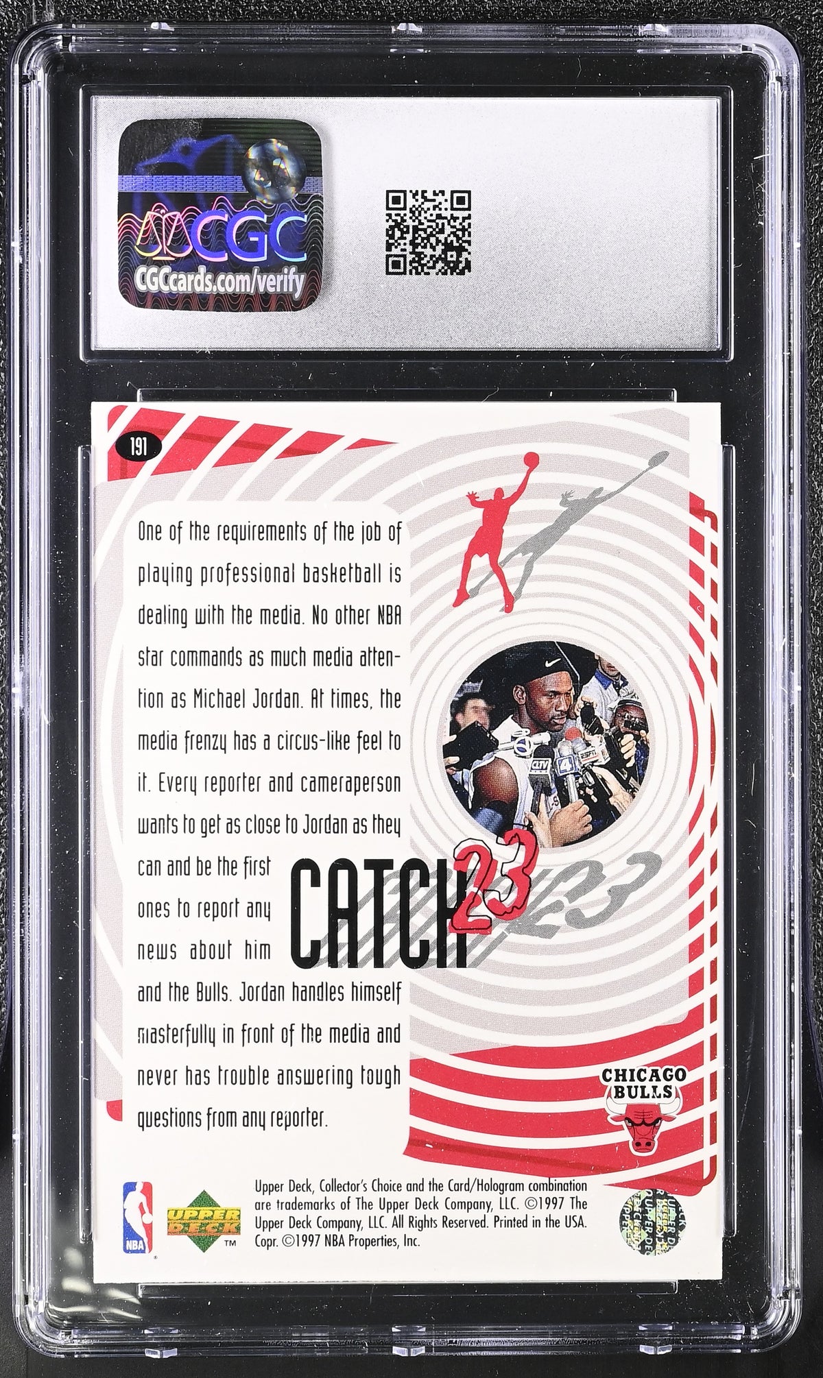 1997-98 Collector's Choice Michael Jordan #191 CGC 9 Chicago Bulls