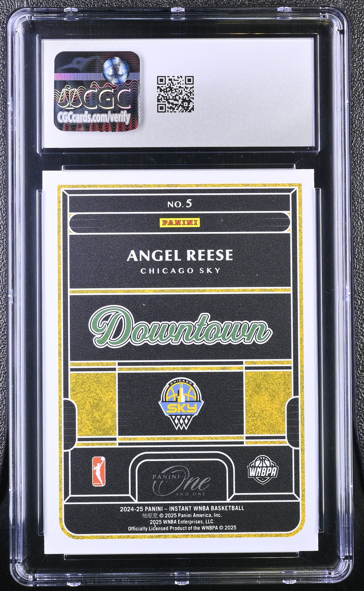 2024 Panini Rookie Royalty WNBA Angel Reese Rookie Downtown #5 CGC 10 Sky