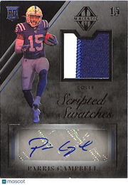 2019 Majestic Scripted Swatches Parris Campbell /49 Auto Patch Rookie #117 Colts